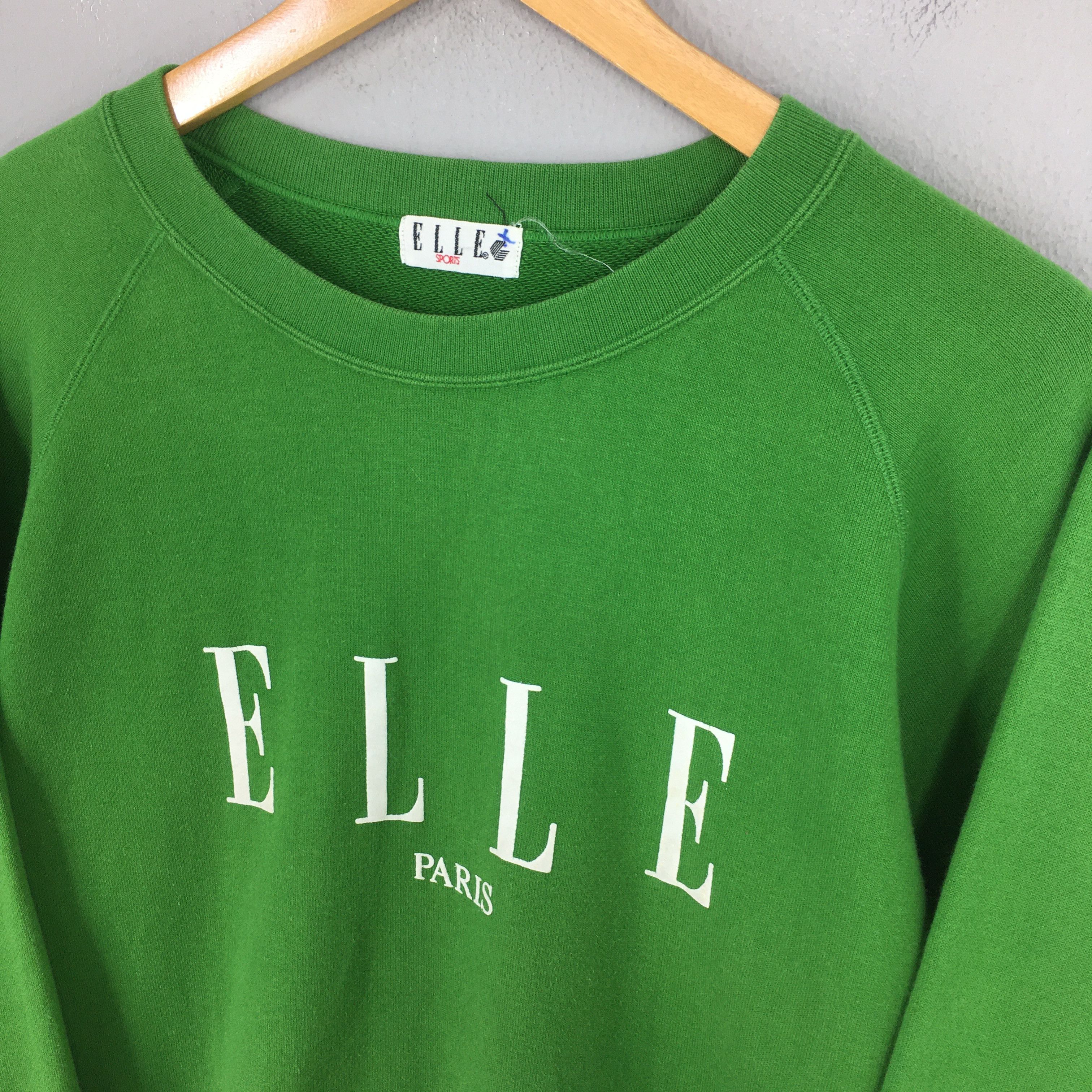Other Vintage 90s Elle Paris Green Sweatshirt Medium Size US M / EU 48-50 / 2 - 3 Thumbnail
