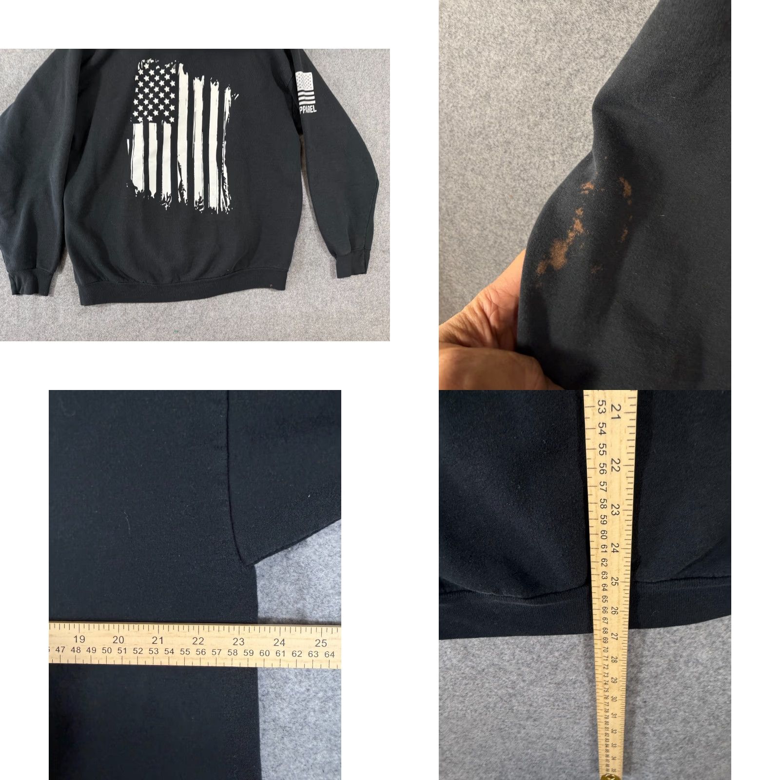 Port & Company Port & Company Nine Line Hoodie Sweatshirt Mens L Black Pullover Drawstring Graphic Logo Pocket Pullover Hooded Patriotic Casual (Vit... wait) Size US L / EU 52-54 / 3 - 9 Thumbnail