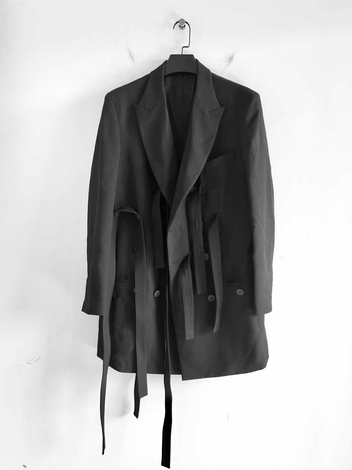 Yohji Yamamoto Yohji Yamamoto Pour Homme - 5 BELTS DOUBLE BREASTED JACKET Size US L / EU 52-54 / 3 - 2 Thumbnail