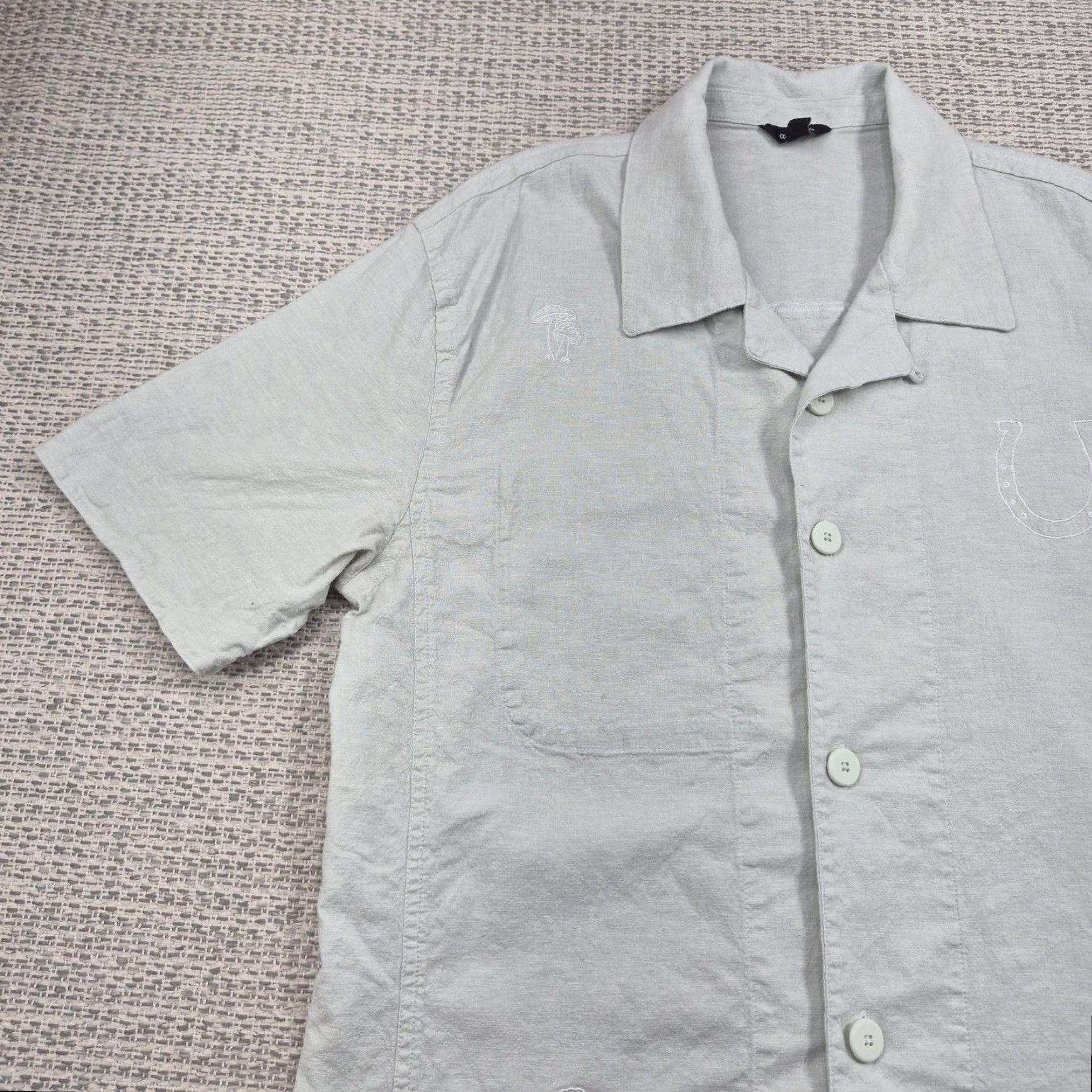 Allbirds Allbirds Button Up Shirt Mens Large Green Short Sleeve Casual Camp Shirt Size US L / EU 52-54 / 3 - 3 Thumbnail