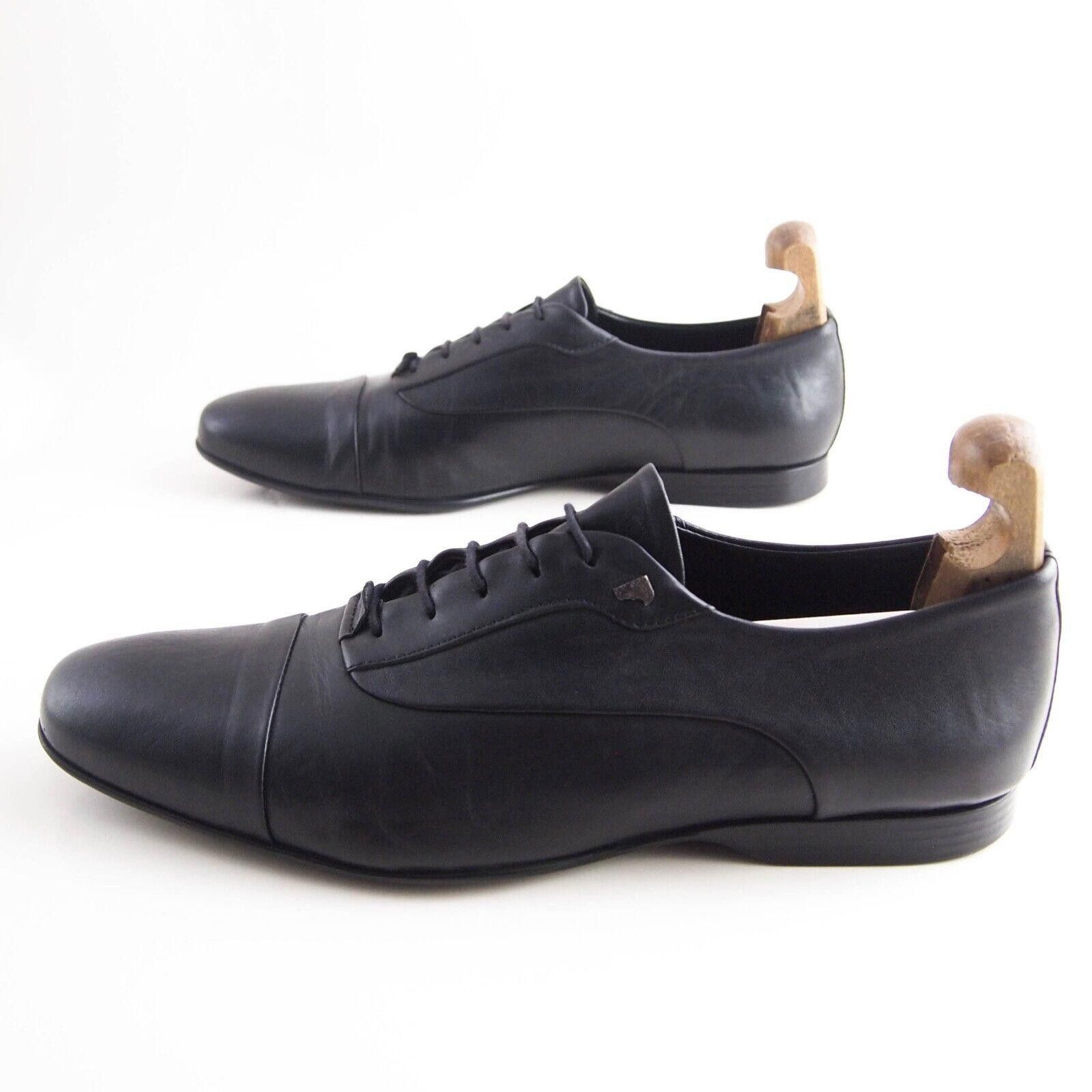 Versace Versace Cap Toe Oxfords Black Leather Mens US 10 EU 43 Size US 10 / EU 43 - 3 Thumbnail
