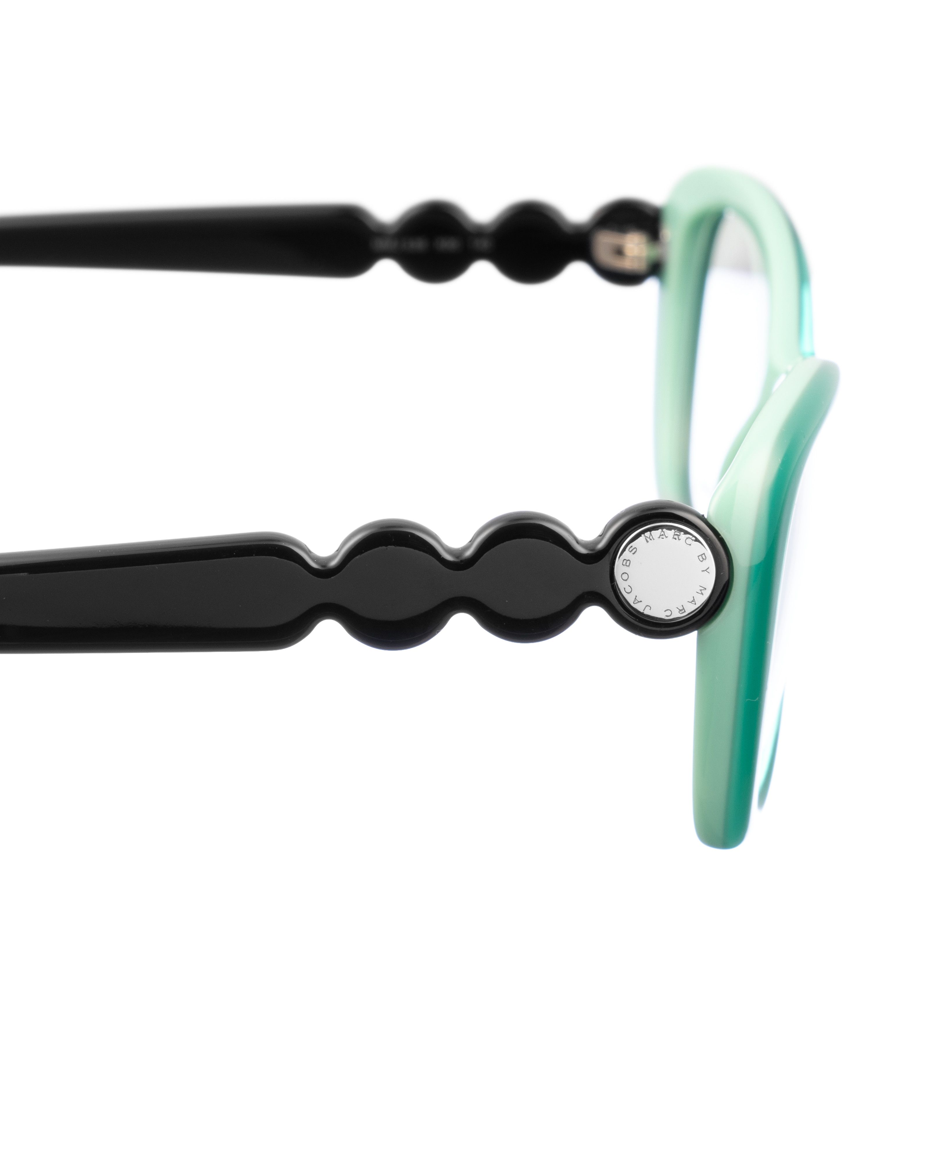 Marc by Marc Jacobs Marc by Marc Jacobs 00s Green & Black Cat-Eye Glasses Size ONE SIZE - 3 Thumbnail