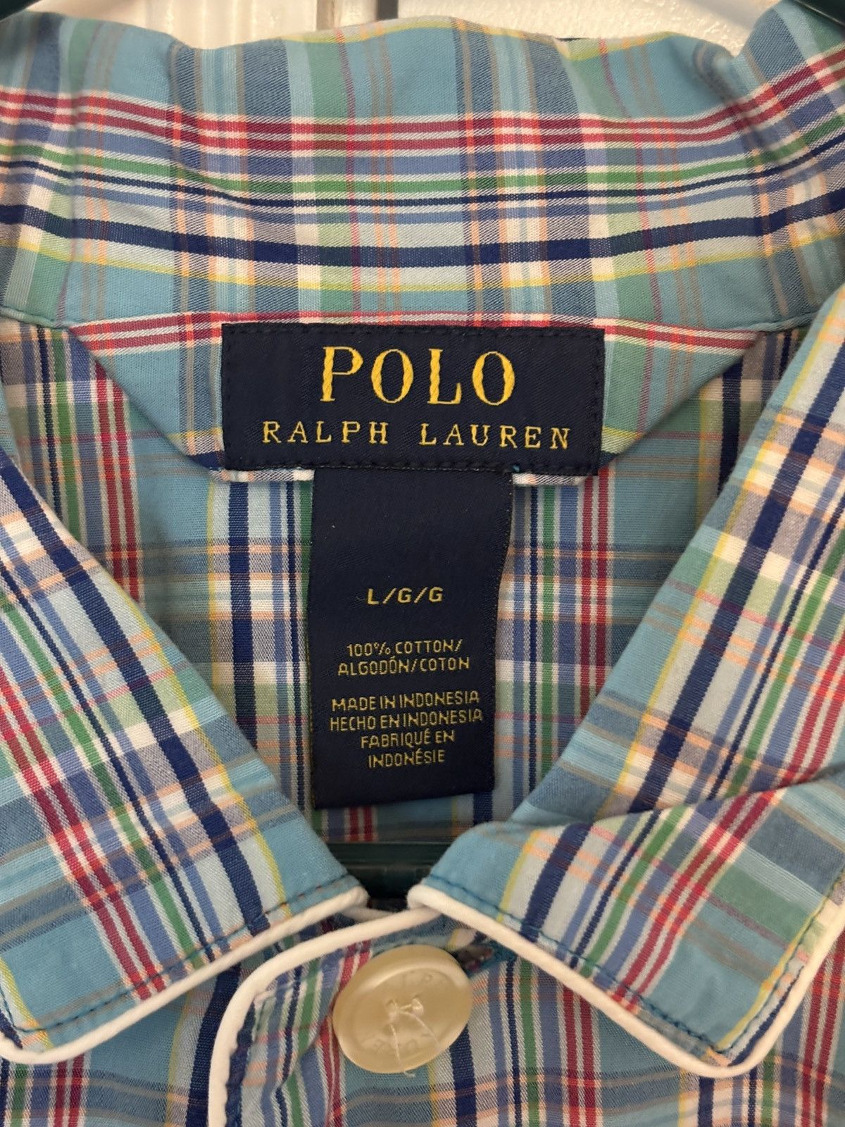 Polo Ralph Lauren Polo Ralph Lauren Plaid Woven Blue Pajama Shirt - L Size US L / EU 52-54 / 3 - 3 Thumbnail