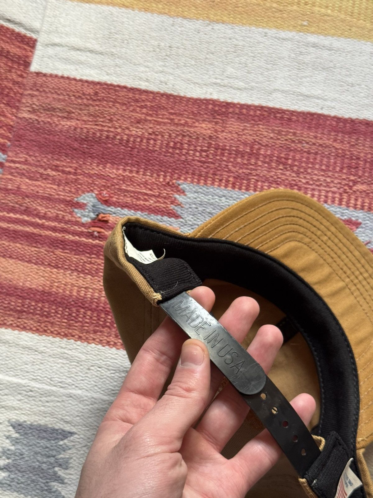 Carhartt Vintage 00’s SUNFADED Carhartt Made In USA Canvas Brown Hat Size ONE SIZE - 12 Thumbnail