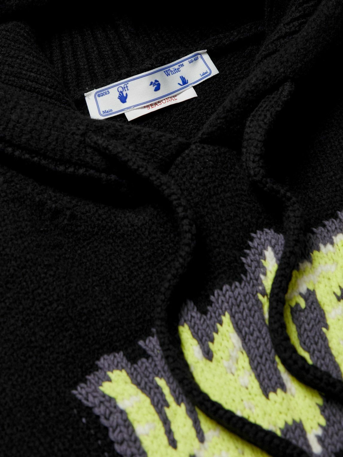 Off-White o1y0325 Logo Hooded Sweater in Black Size US S / EU 44-46 / 1 - 2 Thumbnail