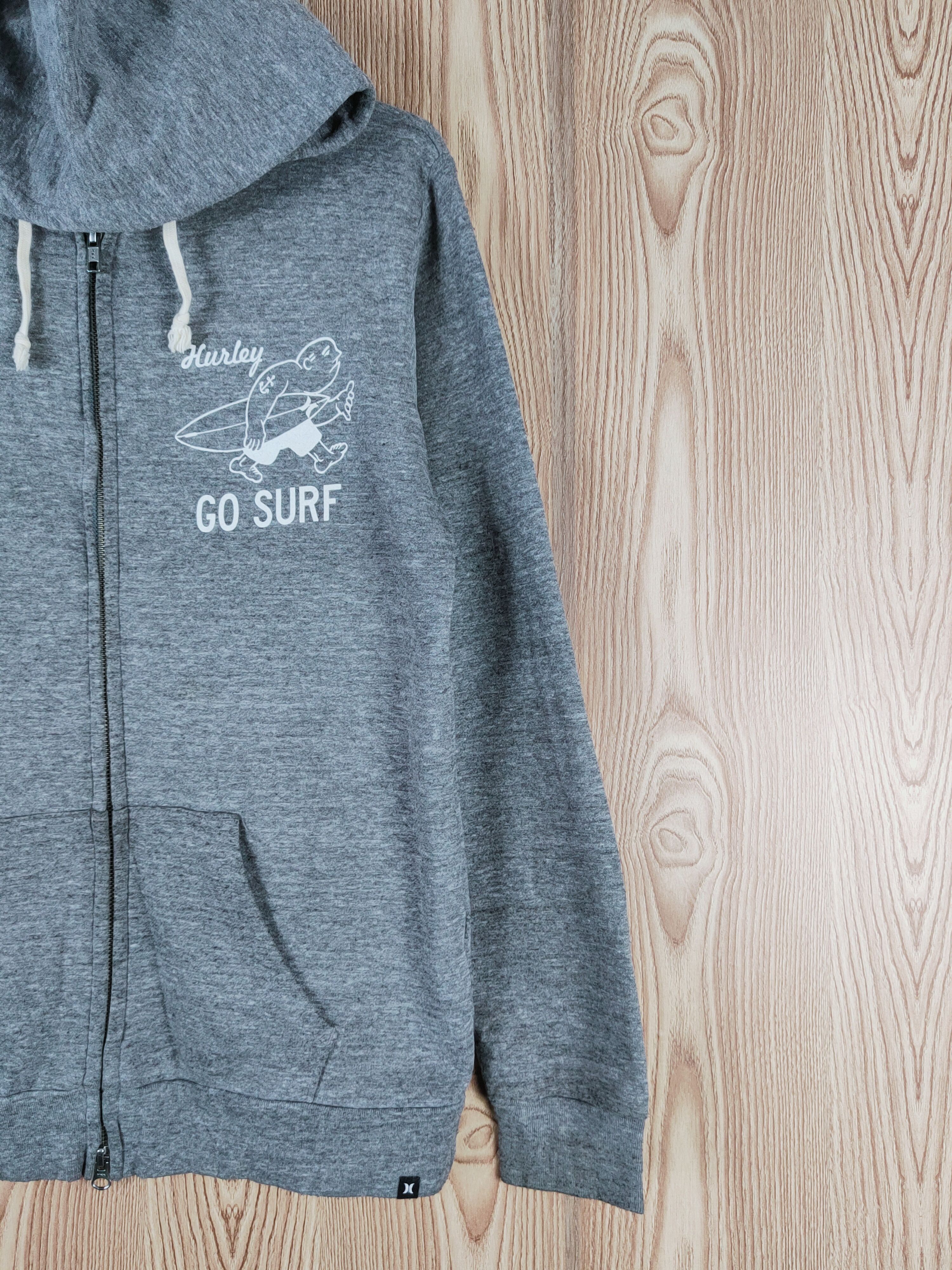 Hurley × Vintage Vintage & Faded Hurley Dark Gray Go Surf Hoodie Sweaters Size US M / EU 48-50 / 2 - 6 Thumbnail