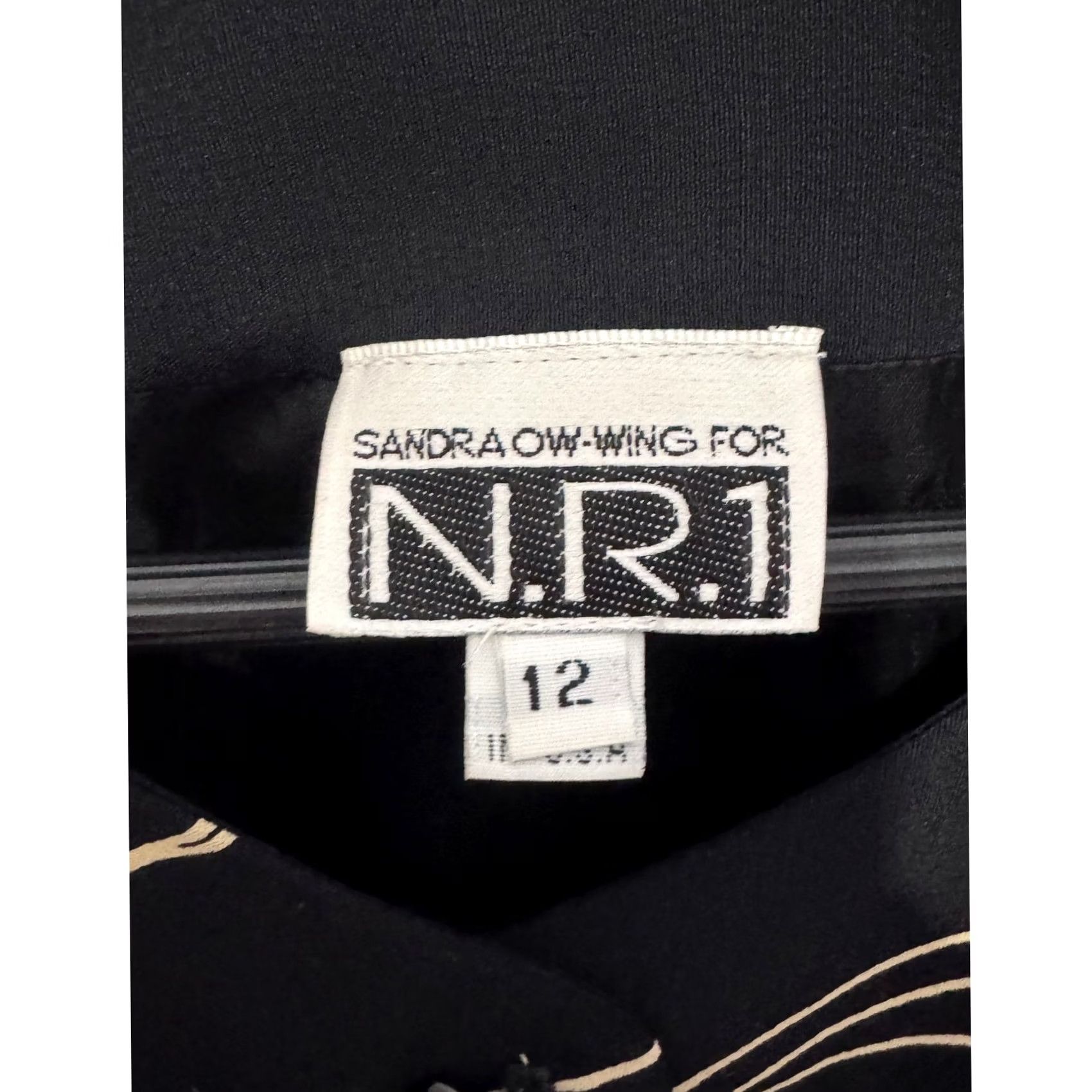Vintage VINTAGE NR1 Sandra Ow Wing Tunic Top Black Gold Swirl Print Geometric Embroidered Long Sleeve Size 12 Women Mens? Size XL / US 12-14 / IT 48-50 - 7 Thumbnail