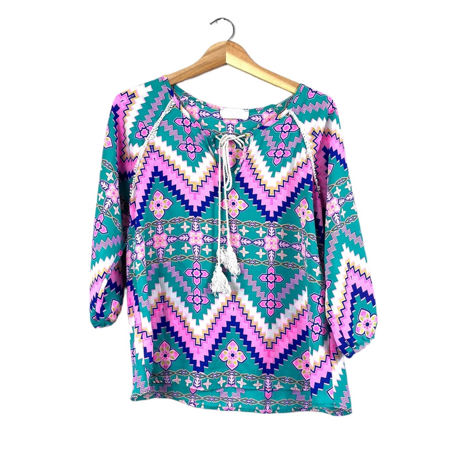 Vintage Vintage Boho Long Sleeve Blouse S Size S / US 4 / IT 40 - 1 Thumbnail