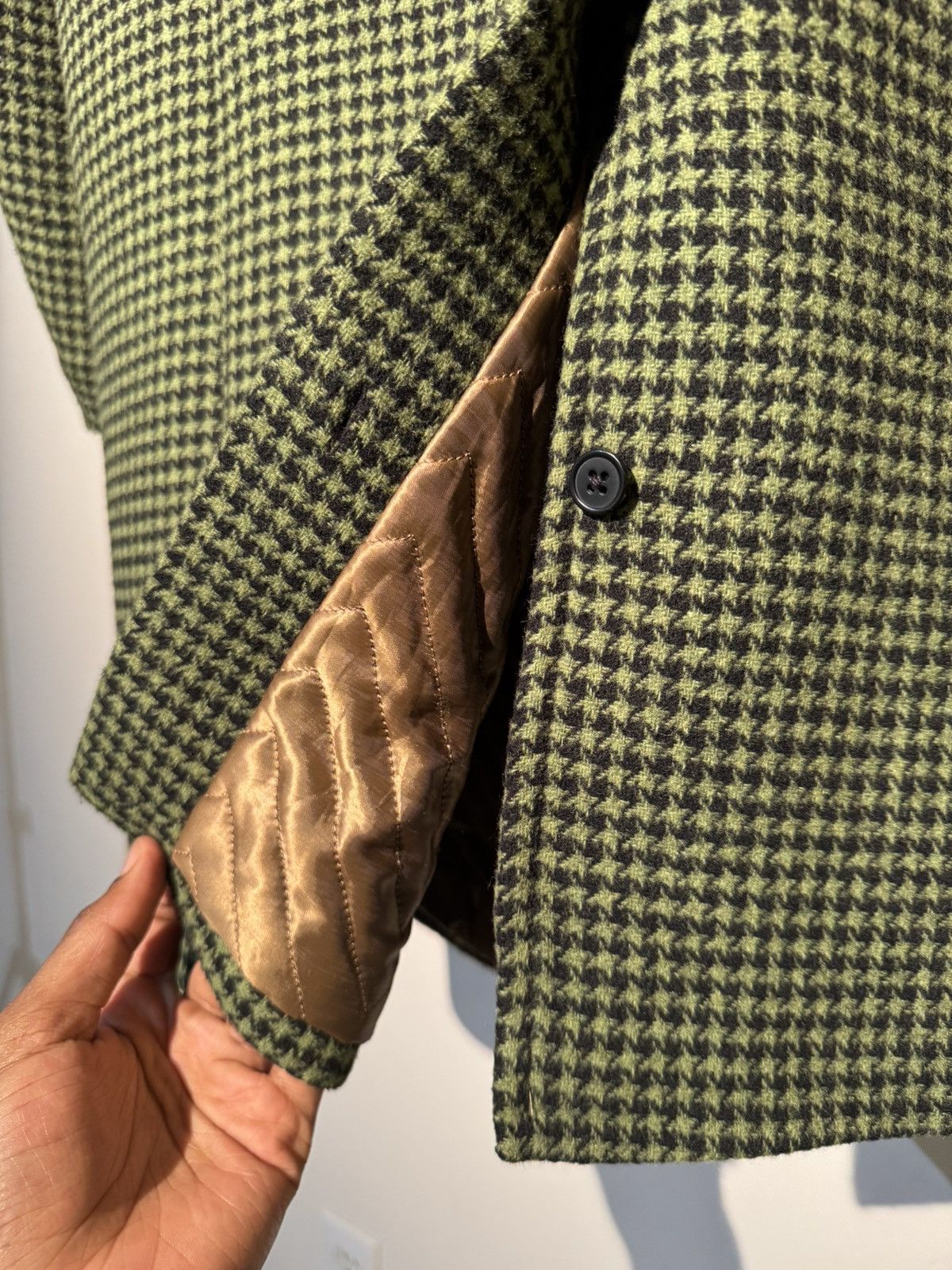 Supreme Supreme Fur Collar Car Coat Green Houndstooth Size US XL / EU 56 / 4 - 11 Thumbnail