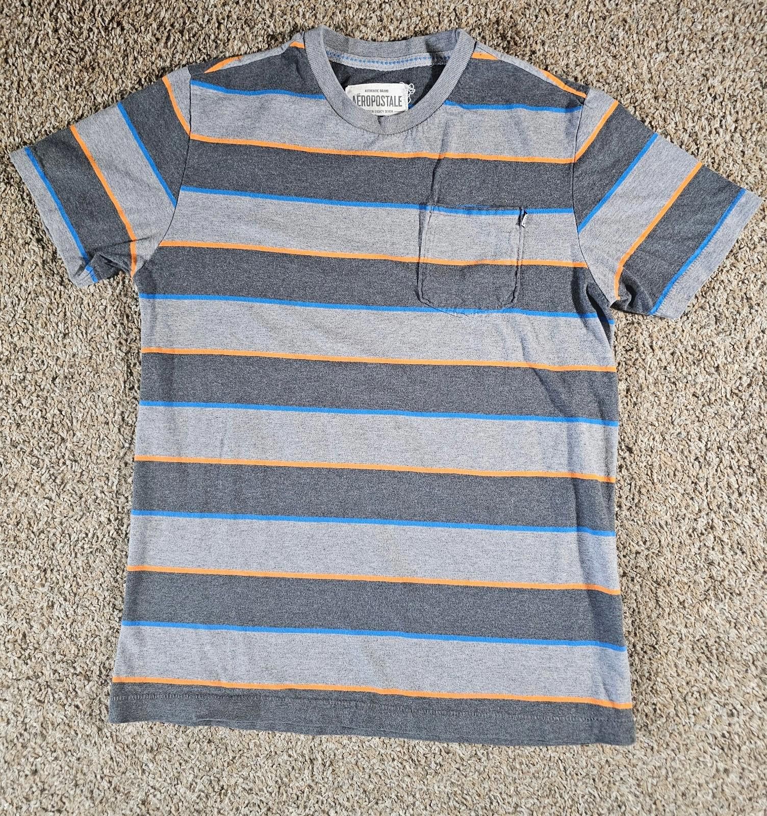 Aeropostale Aeropostale Small Striped Pocket Tshirt Size S / US 4 / IT 40 - 1 Thumbnail