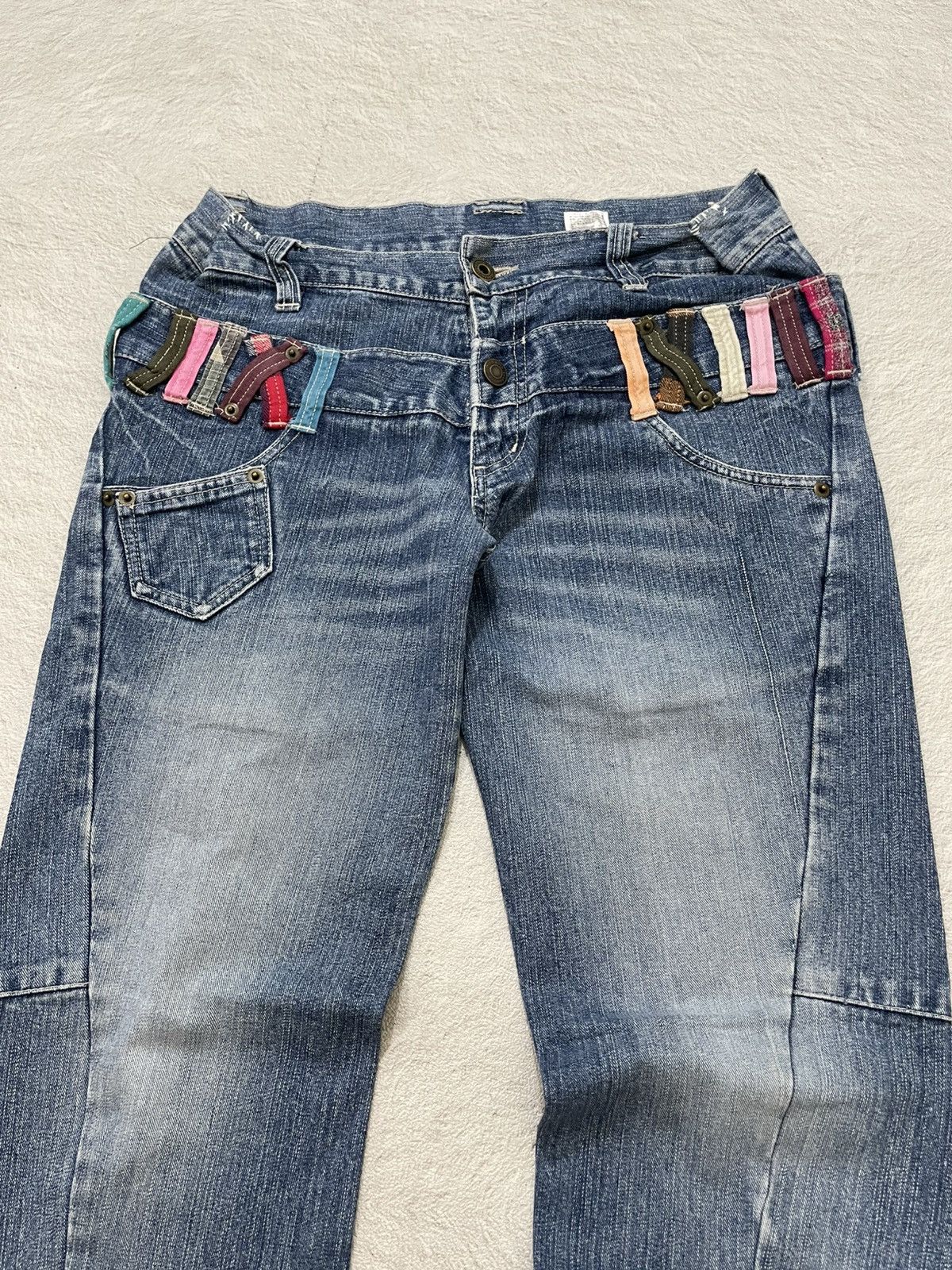 Other 2000s Double Waist Denim Natural Fading Straight leg fit Size US 30 / EU 46 - 3 Thumbnail