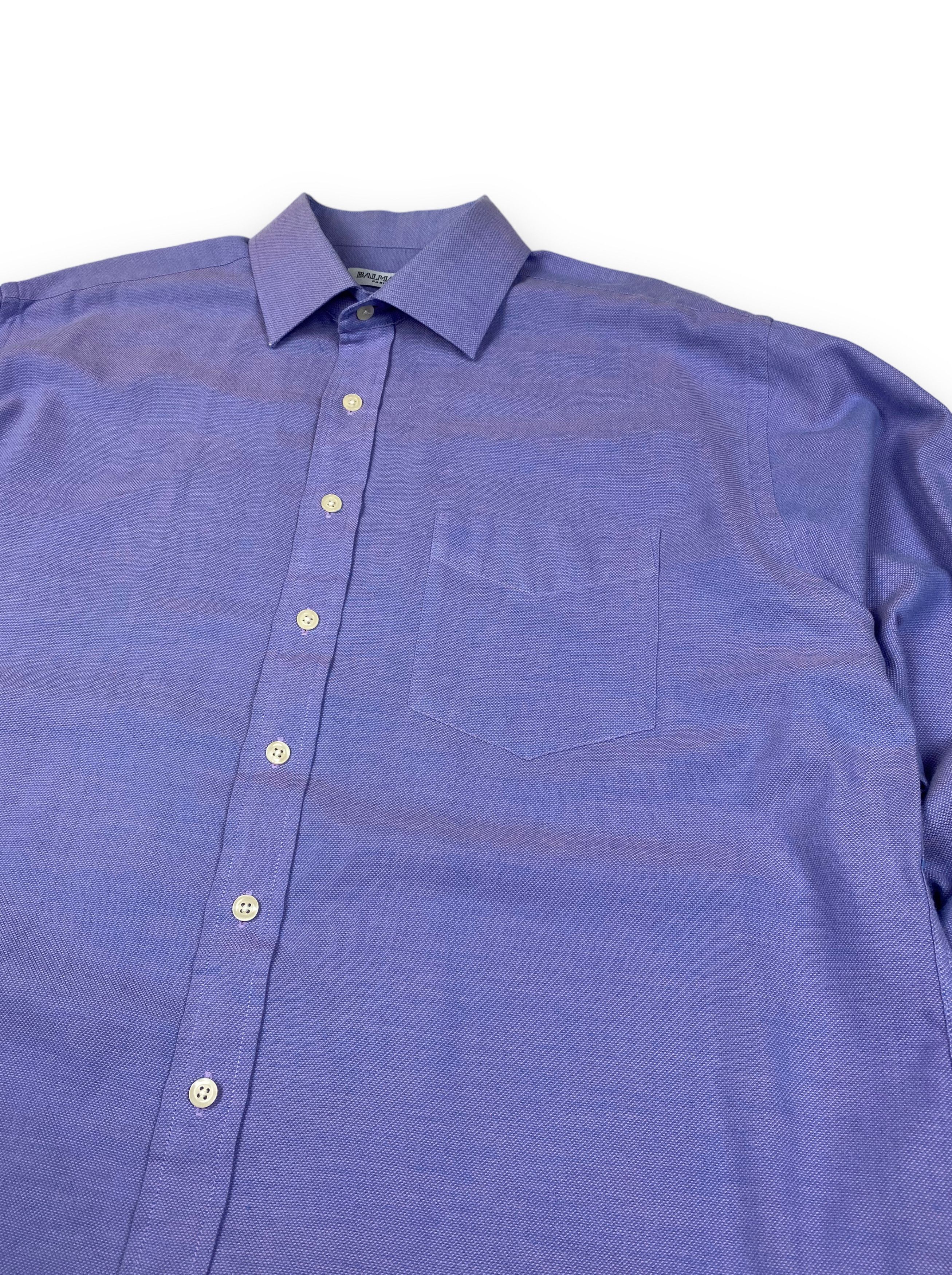 Balmain Vintage BALMAIN Purple Fade Button Up Shirt M615 Size US XL / EU 56 / 4 - 4 Thumbnail