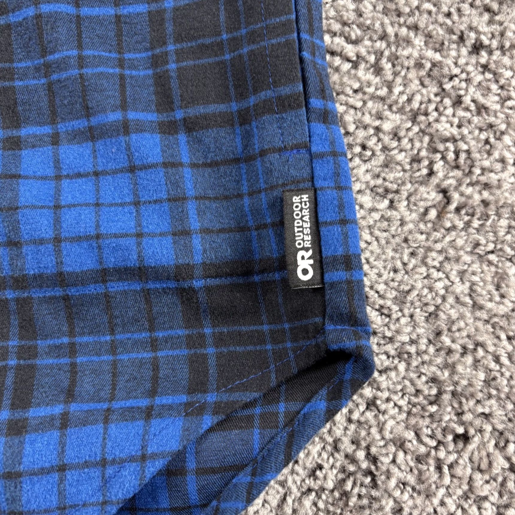 Outdoor Research Outdoor Research Kulshan Flannel Shirt Women's Small Blue Black Plaid Button Up Size S / US 4 / IT 40 - 3 Thumbnail