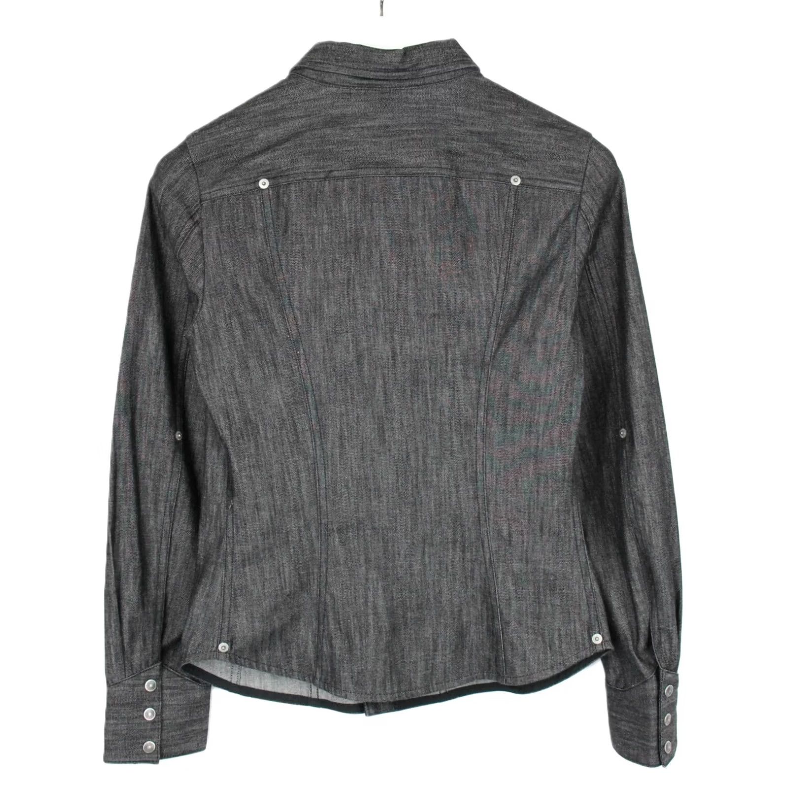 Diesel DIESEL Shirt Women's SMALL Casual Buttoned Western Slimming Denim Grey Size S / US 4 / IT 40 - 2 Thumbnail