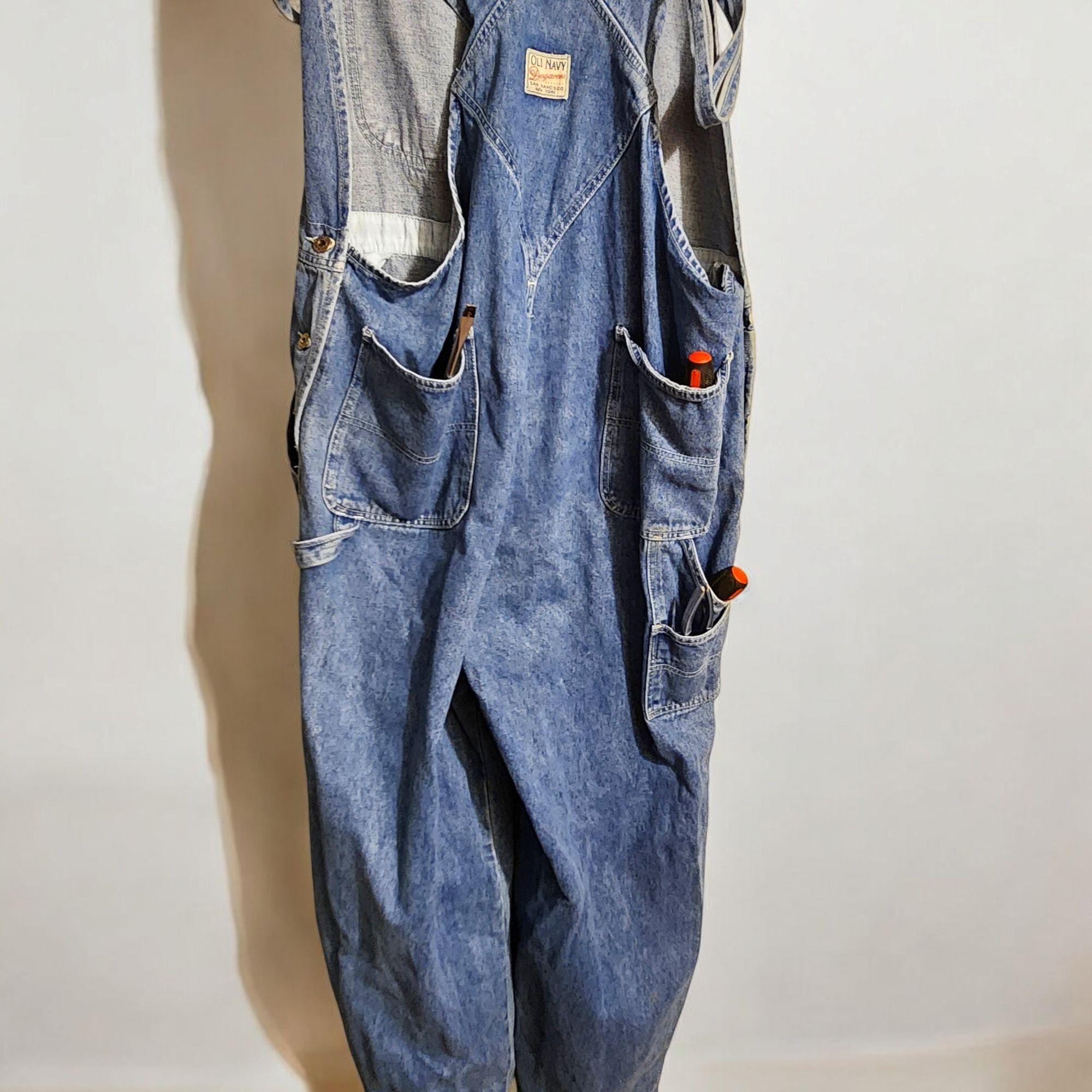 Old Navy Old Navy Vtg Denim Bib Overalls Mens XL Blue Carpenter Dunga Size US 36 / EU 52 - 5 Thumbnail