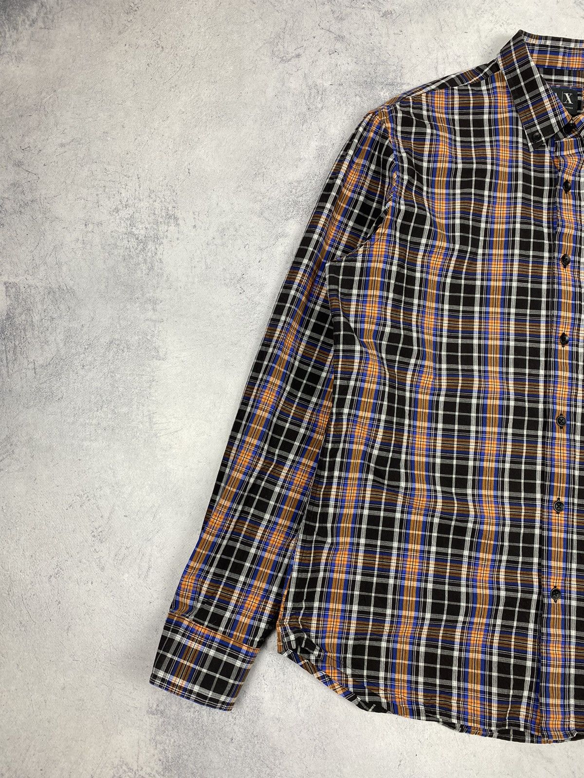 Armani Exchange Armani Exchange Checkered Button Up Long Sleeve Shirt Size US M / EU 48-50 / 2 - 5 Thumbnail