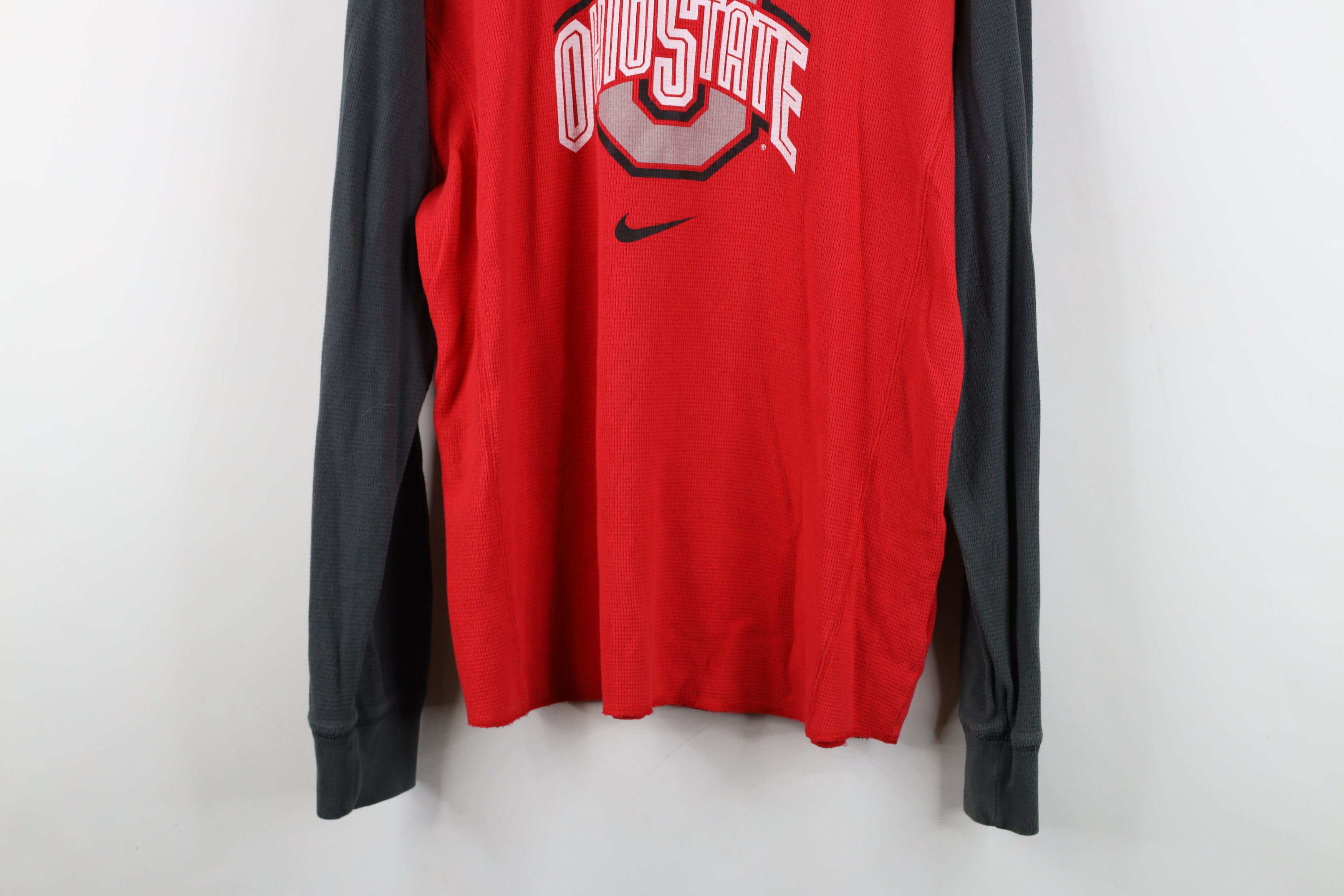 Nike × Vintage Vintage Nike Swoosh Ohio State University Thermal T-Shirt Size US M / EU 48-50 / 2 - 3 Thumbnail