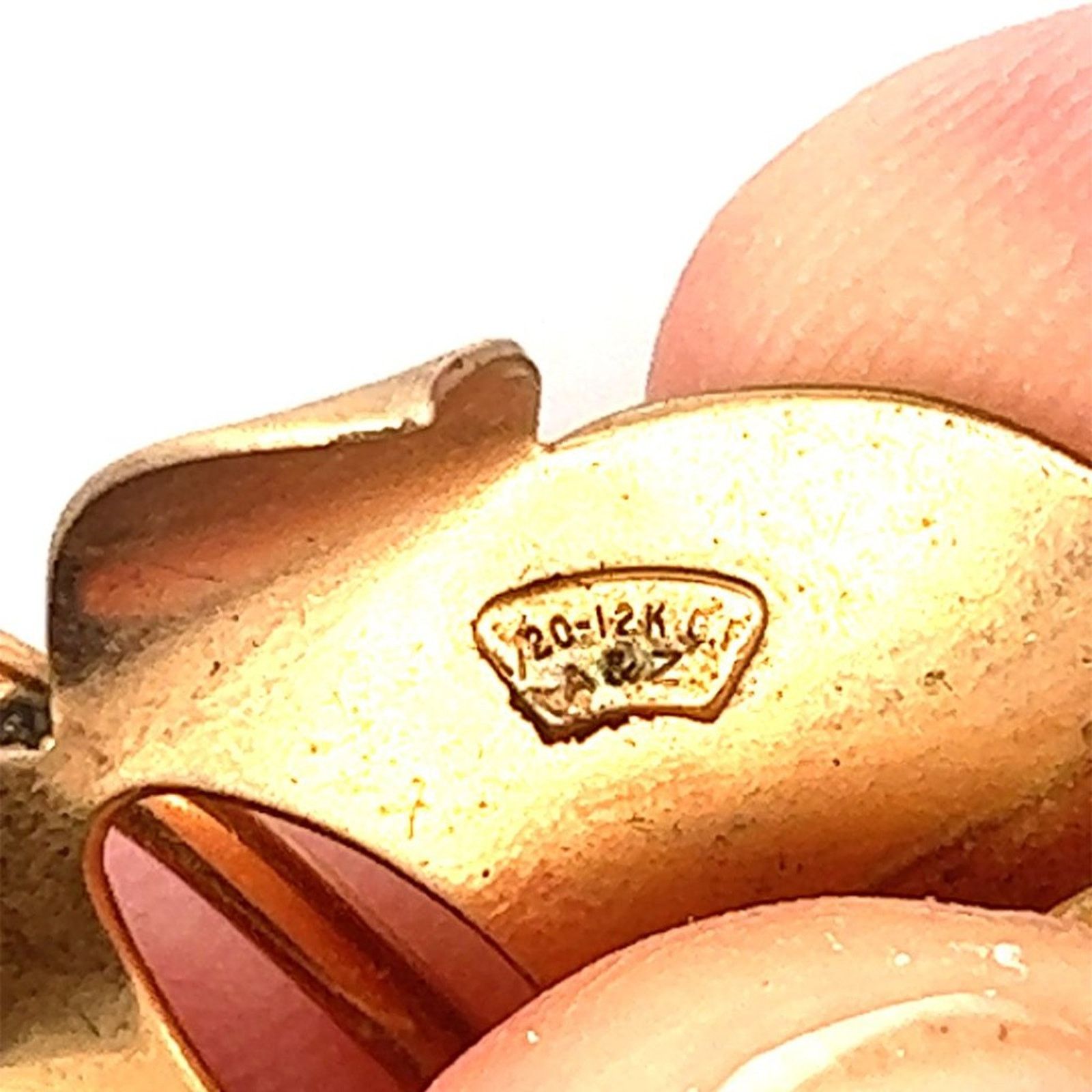 & Other Stories Vintage Signed AZ 12K Gold Filled Brushed Leaf Brooch Pin Size ONE SIZE - 5 Thumbnail