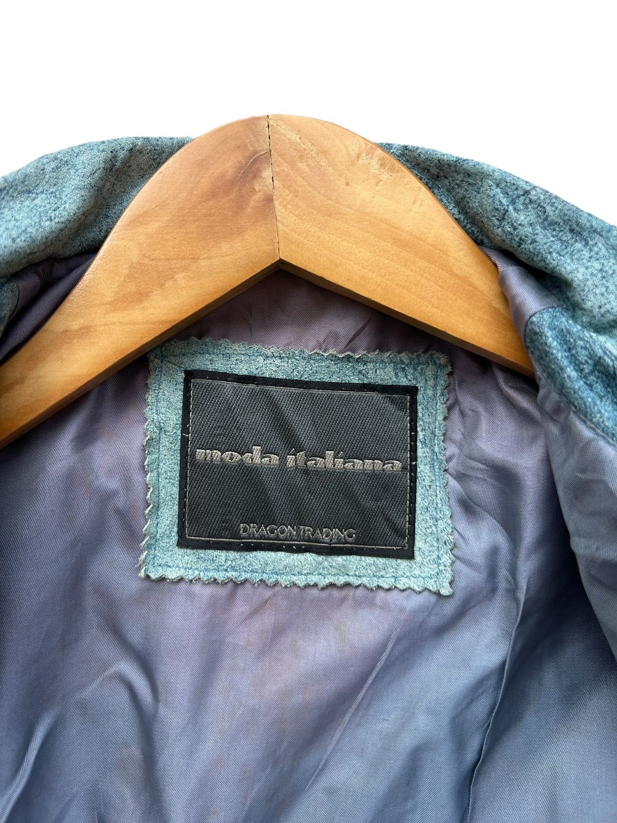 Japanese Brand Moda Italiana Blue Racing Leather Jacket Size S / US 4 / IT 40 - 10 Thumbnail
