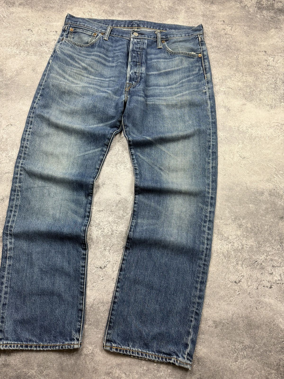 Levi's Vintage Levi’s 501 Flared Baggy Denim Jeans Blue Pants Size US 36 / EU 52 - 6 Thumbnail