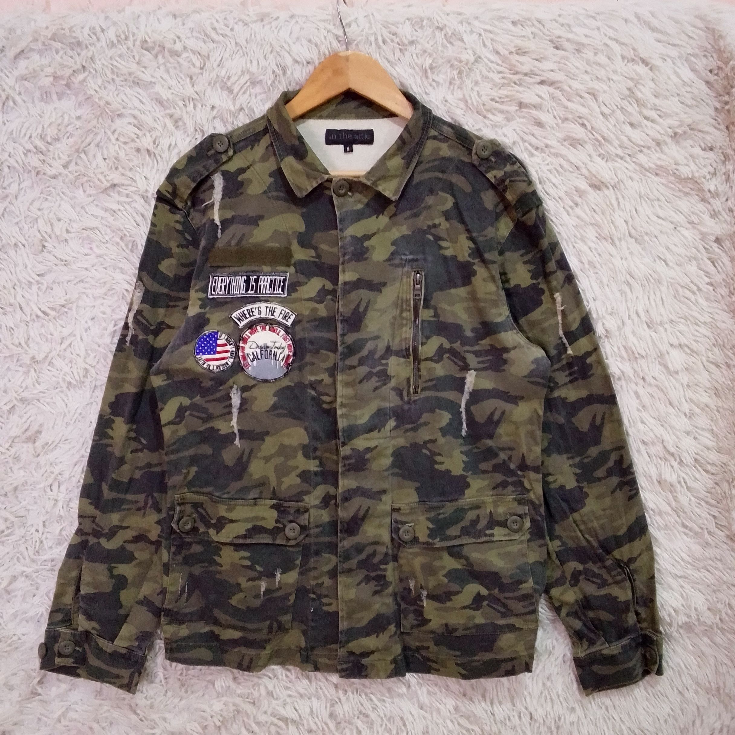 In The Attic In The Attic Distressed Style Military Jacket Size US M / EU 48-50 / 2 - 1 Thumbnail
