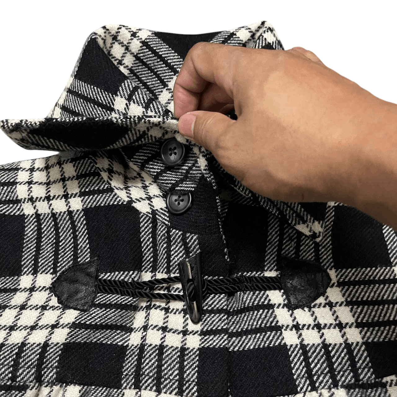 Levi's Vintage Levis Red Tab Checked Wool Coat High Neck Size M / US 6-8 / IT 42-44 - 5 Thumbnail