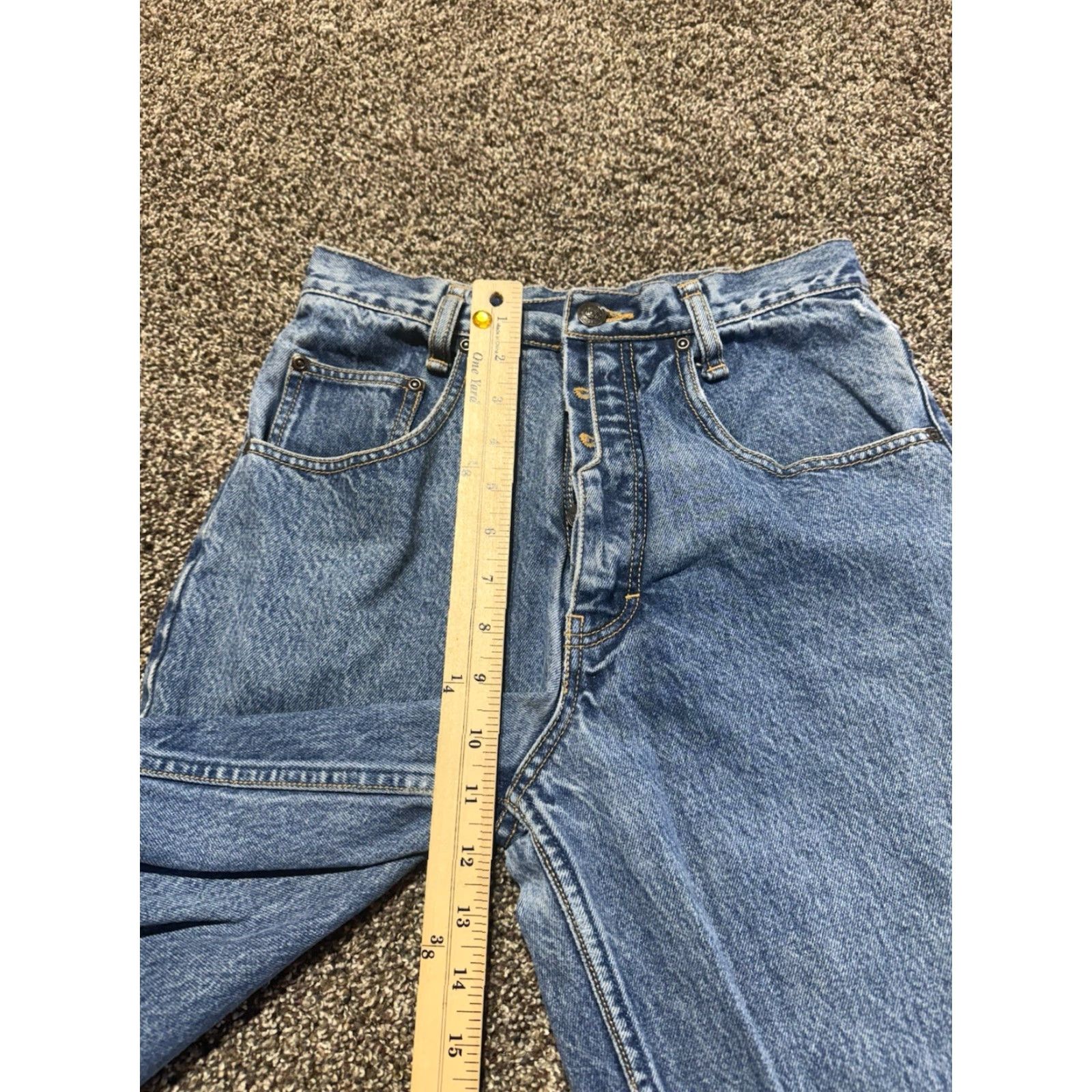 Vintage VINTAGE Paris Jeans Women's 7 Blue Denim High Rise Mom Button Womens Jeans 5-Pocket Design Cotton Denim Button Size 28" / US 6 / IT 42 - 7 Thumbnail