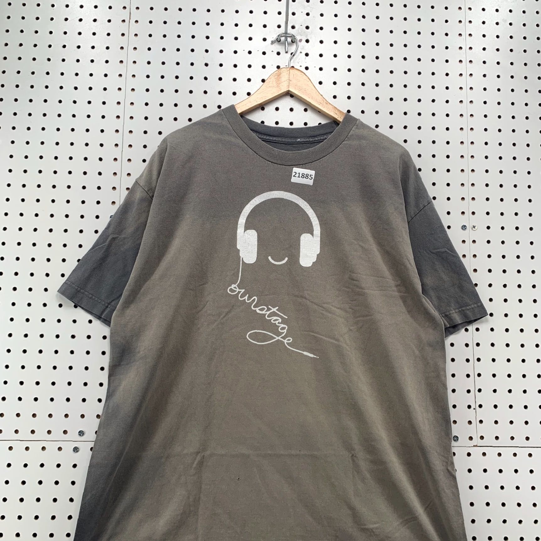 Vintage Our Stage Headphone Shirt Faded Gray Men XL 23x30 Music BAnd TEE Size US XL / EU 56 / 4 - 7 Thumbnail