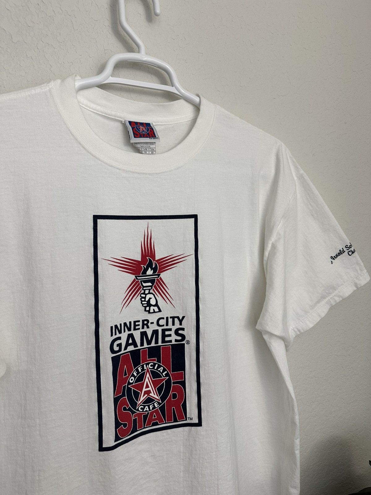 Vintage 90's Inner City Games All Star Cafe Arnold Schwarzenegger Size US XL / EU 56 / 4 - 3 Thumbnail