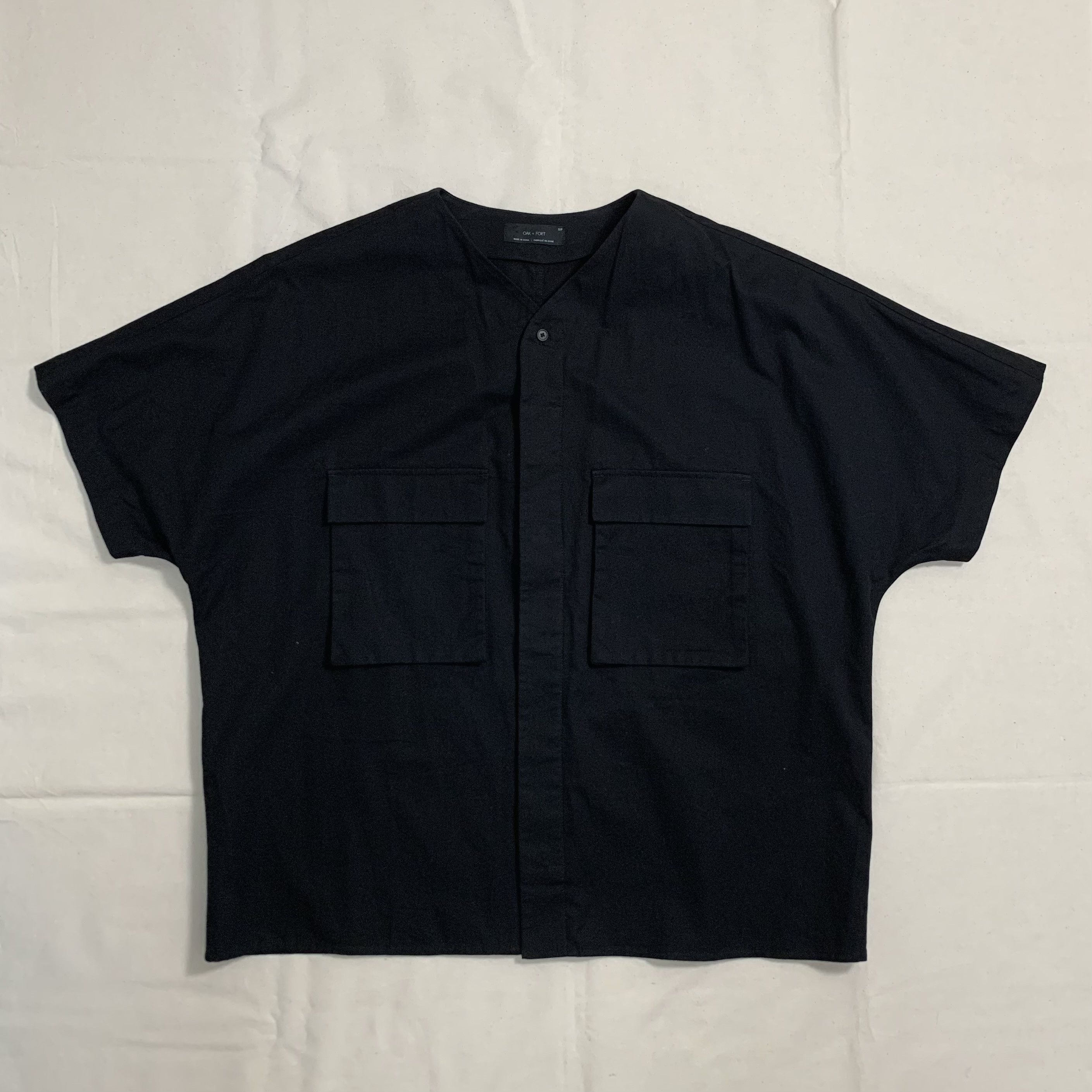 Oak + Fort Oak + Fort Black Collarless Shirt Size US S / EU 44-46 / 1 - 1 Thumbnail