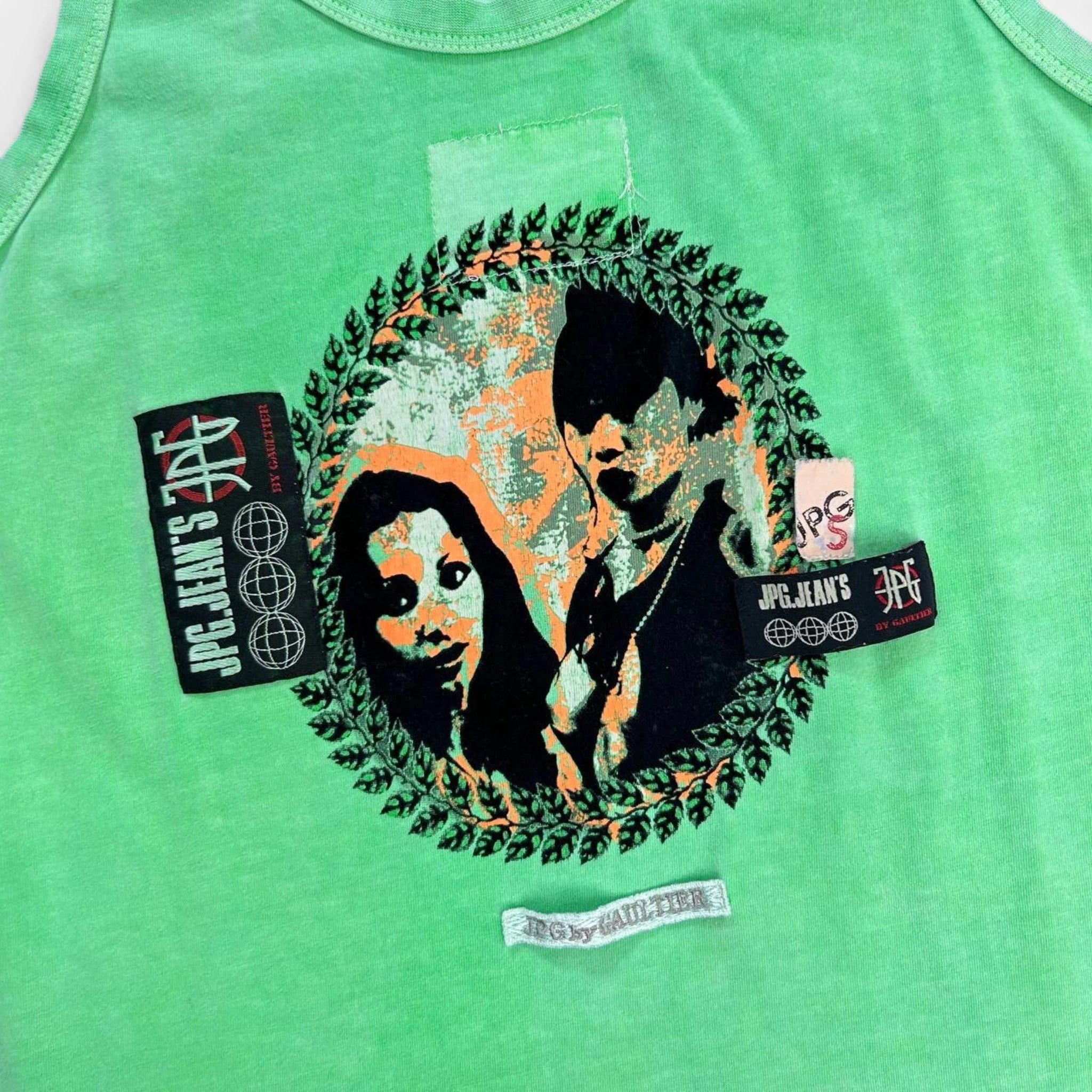 Jean Paul Gaultier Jean Paul Gaultier Vintage Graphic Green Tanktop Size US S / EU 44-46 / 1 - 3 Thumbnail