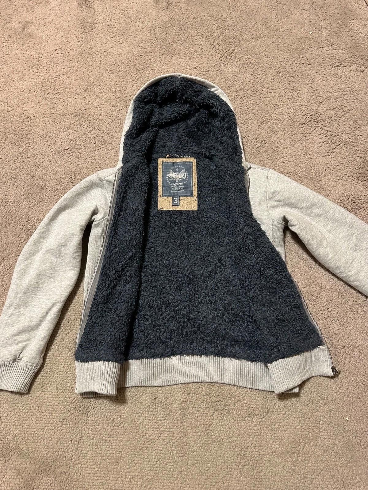Diesel Diesel vintage zip hoodie teddy fur Y2K navy Sz 3 Size US M / EU 48-50 / 2 - 5 Thumbnail