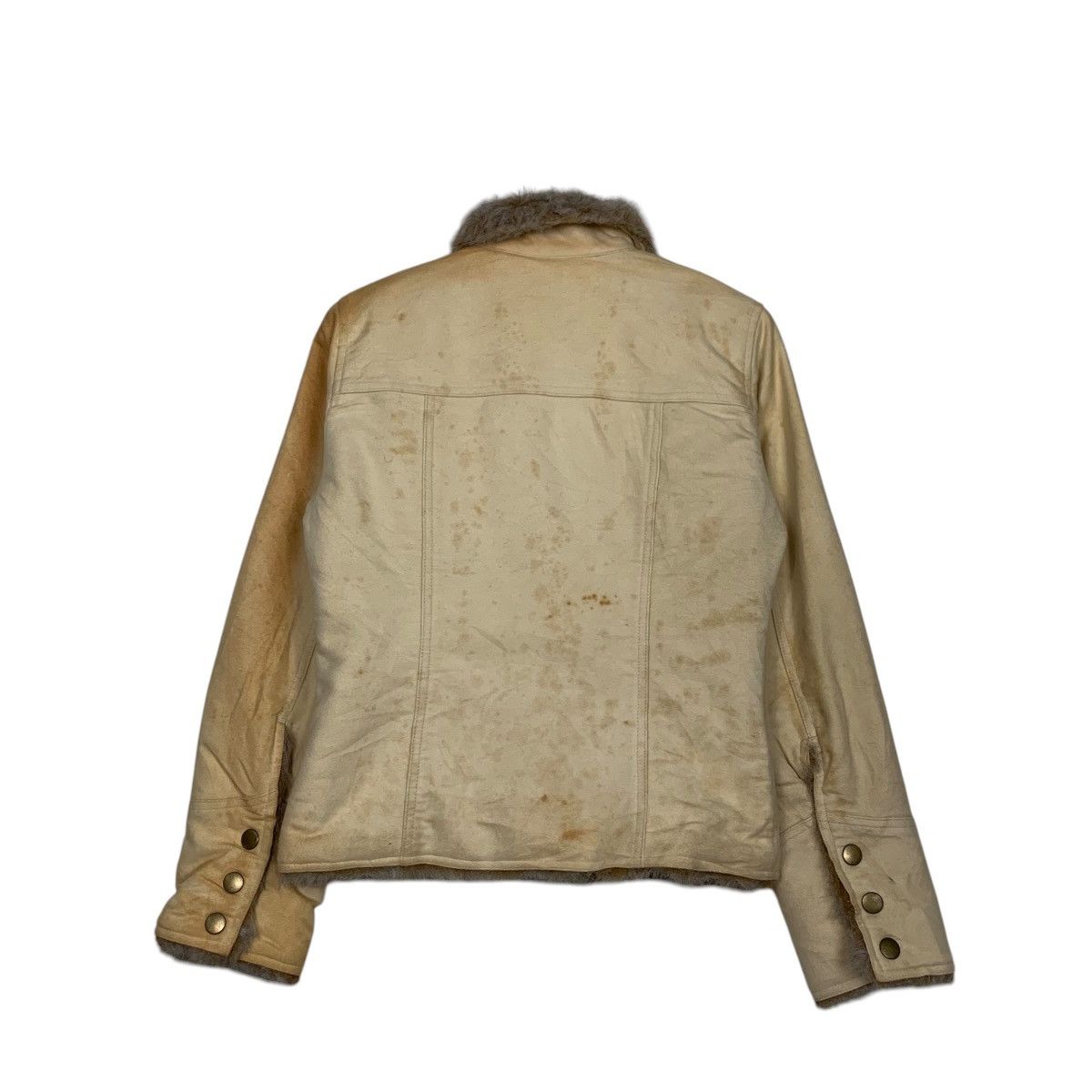 Patrick Cox Vintage PATRICK COX Trashed Rusty Faux Fur Jacket #2749-C124 Size S / US 4 / IT 40 - 16 Thumbnail