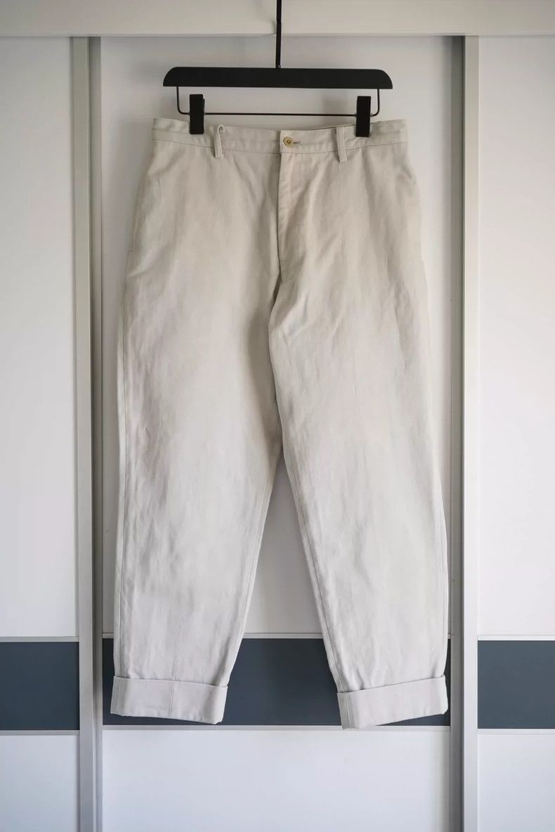 Yohji Yamamoto Yohji Yamamoto size 3 04aw cropped trousers with grey and w Size US 32 / EU 48 - 1 Thumbnail