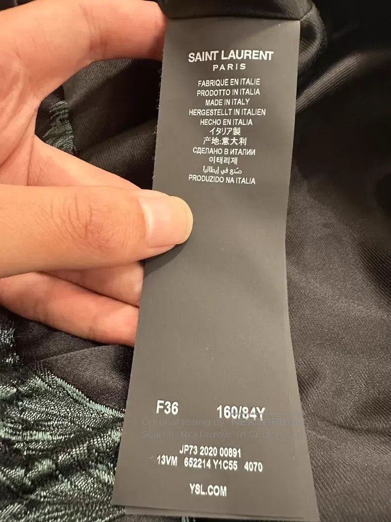 Saint Laurent Paris Saint Laurent Paris Palm satin jacquard jacket baseball su Size XS / US 0-2 / IT 36-38 - 4 Thumbnail