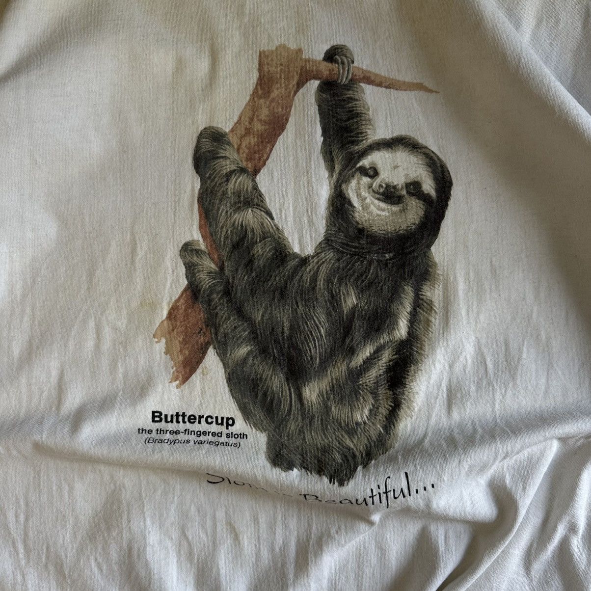 Japanese Brand × Vintage Vintage Buttercup the three - fingered sloth T-shirts 00s Size US L / EU 52-54 / 3 - 7 Thumbnail