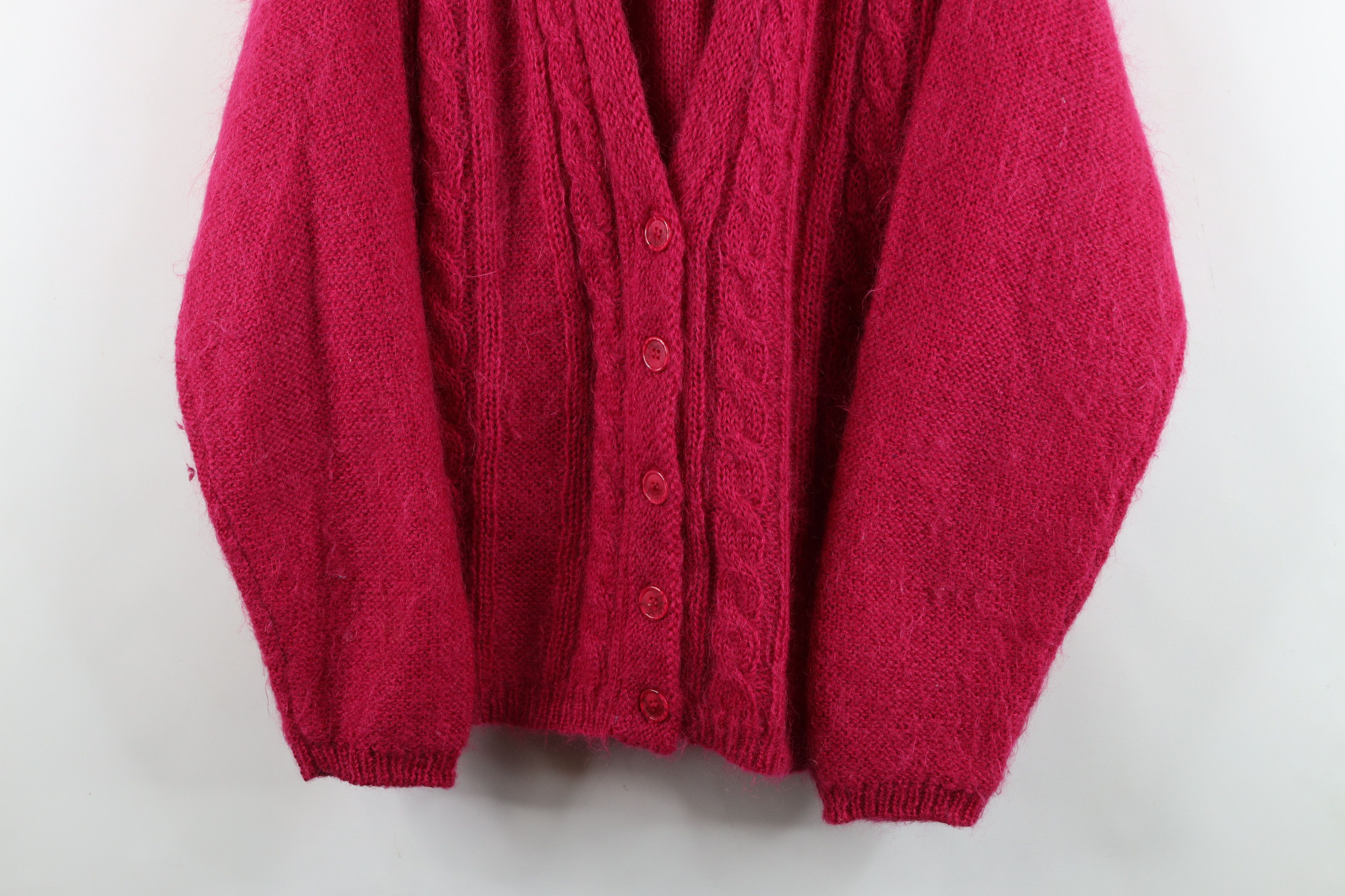 Vintage Vintage 90s Streetwear Chunky Cable Knit Cardigan Sweater Size L / US 10 / IT 46 - 3 Thumbnail