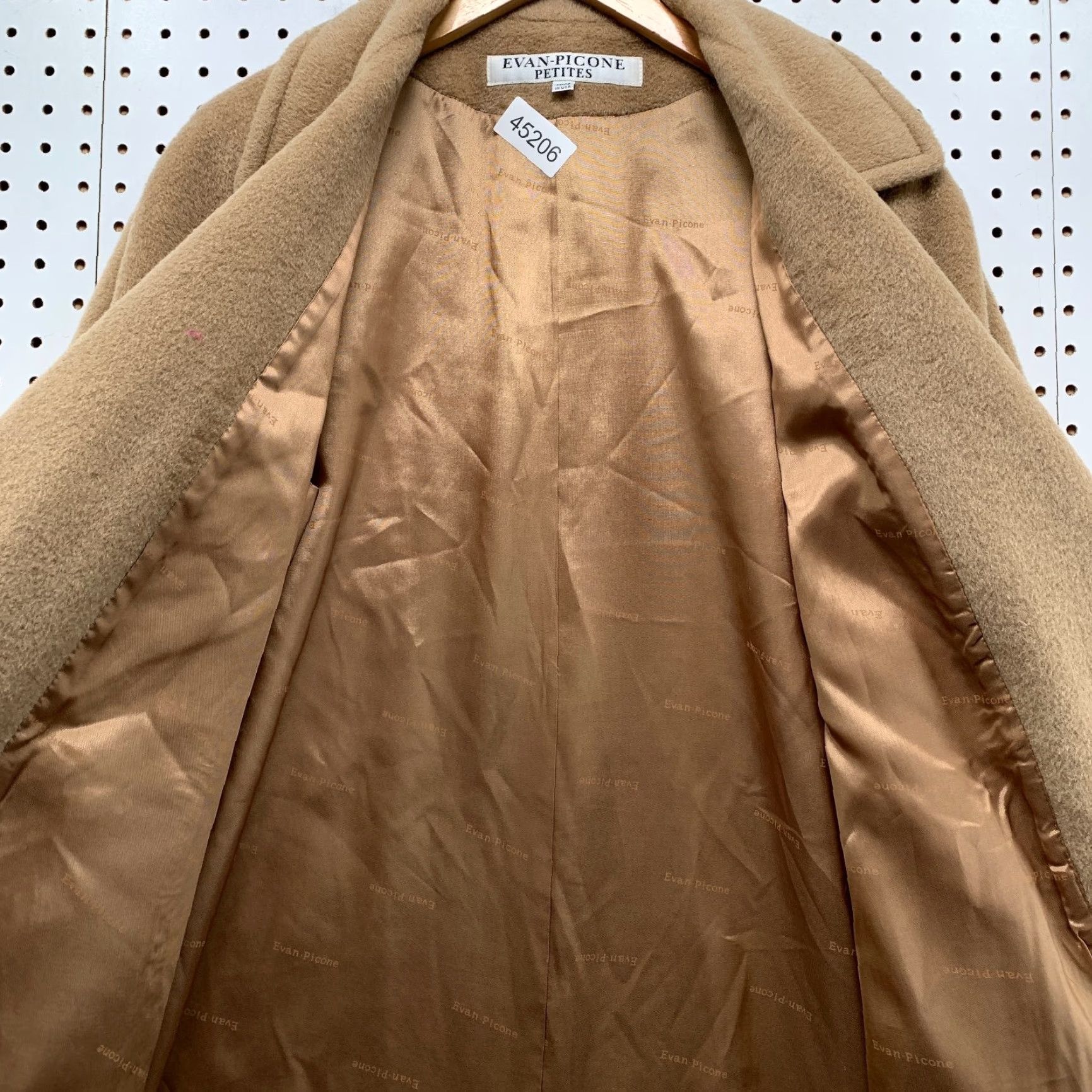 Evan Picone VINTAGE Evan Picone Wool Mohair Coat Womens Size 16 Petites Camel Beige Union USA Size XXL / US 16-18 / IT 52-54 - 6 Thumbnail