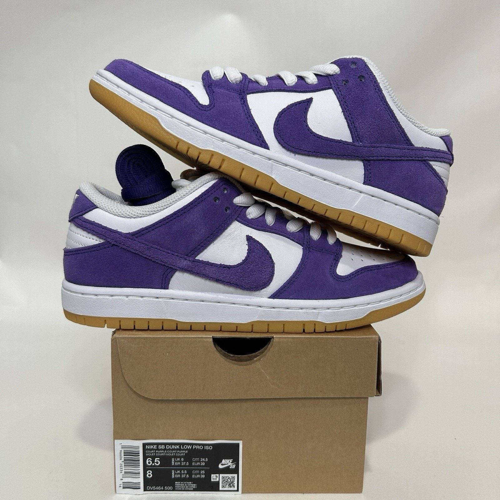 Nike SB Dunk Low Pro ISO Orange Label “Court Purple Gum” Footwear