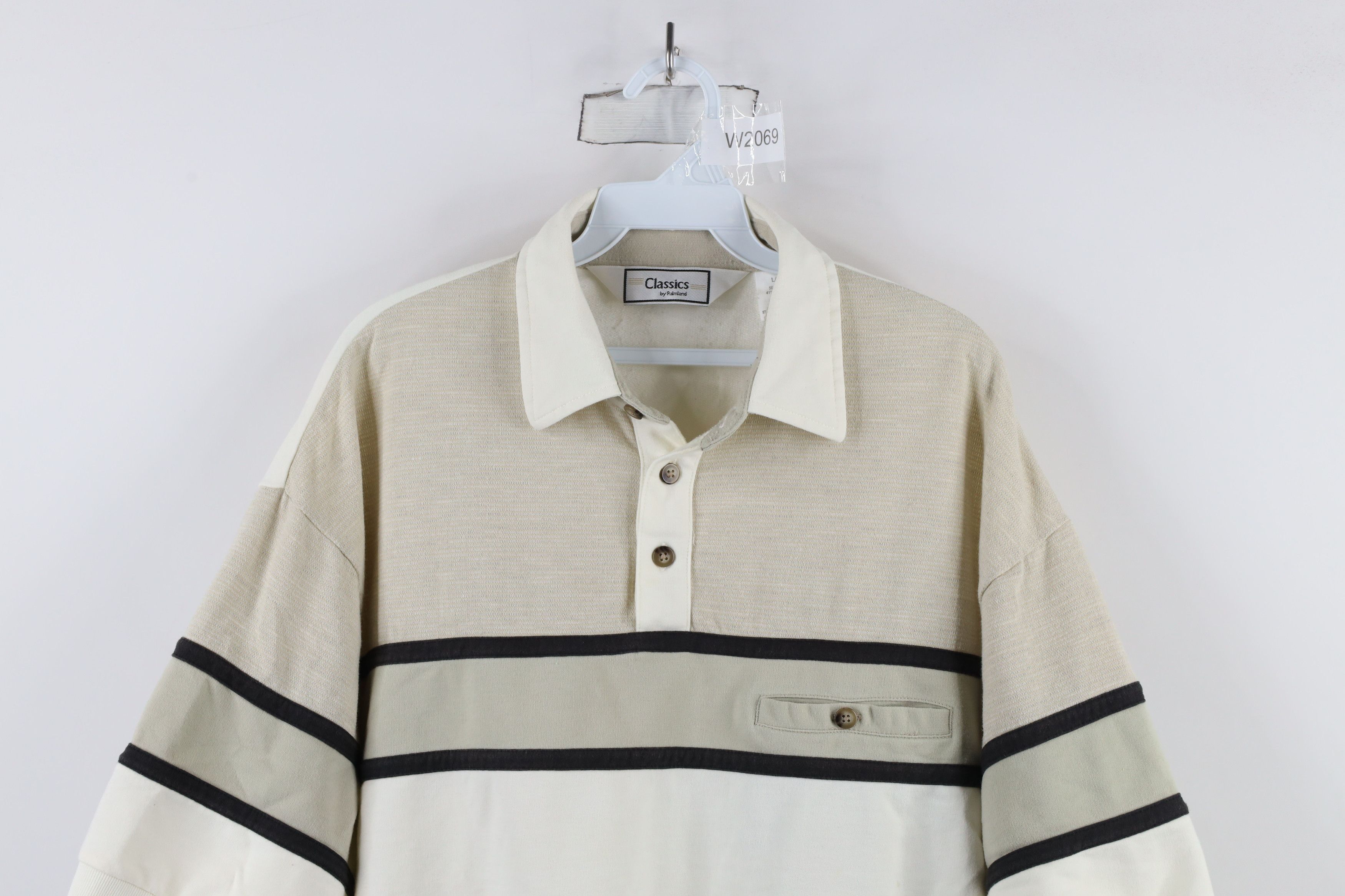 Vintage Vintage 90s Streetwear Block Collared Pullover Polo Shirt Size US L / EU 52-54 / 3 - 2 Thumbnail