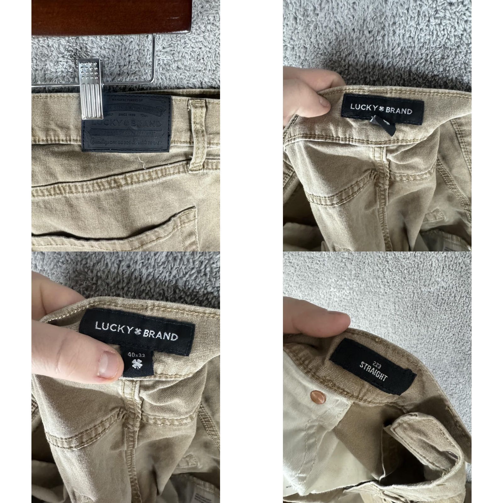 Lucky Brand Lucky Brand Jeans Mens 40x32 Jeans Straight W40 L32 Beige 223 Straight Five-Pocket Denim Pants Size US 40 / EU 56 - 9 Thumbnail