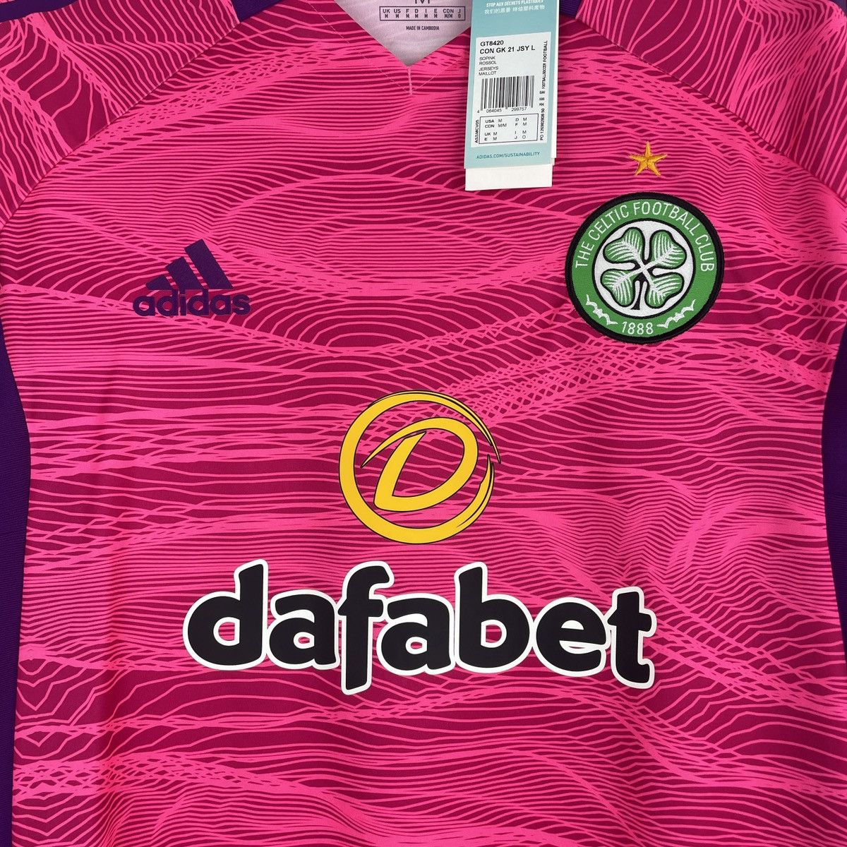 Adidas Celtic Vasilis Barkas Goalkeeper Adidas Jersey 2021/2022 Size US M / EU 48-50 / 2 - 3 Thumbnail