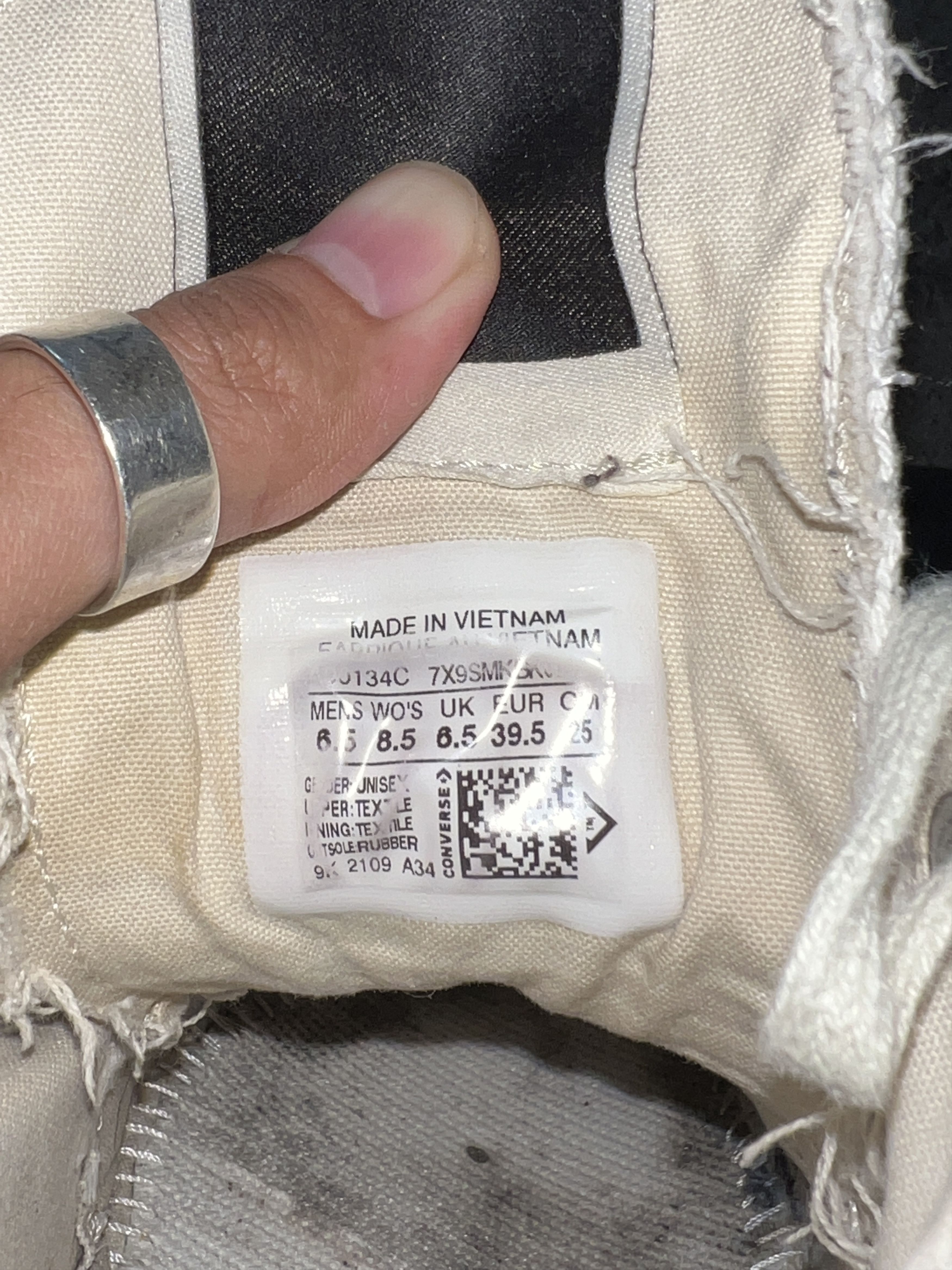 Converse × Rick Owens Drkshdw Converse x Rick Owens DRKSHDW DRKSTAR Low White EU39.5 Size US 6.5 / EU 39-40 - 10 Thumbnail