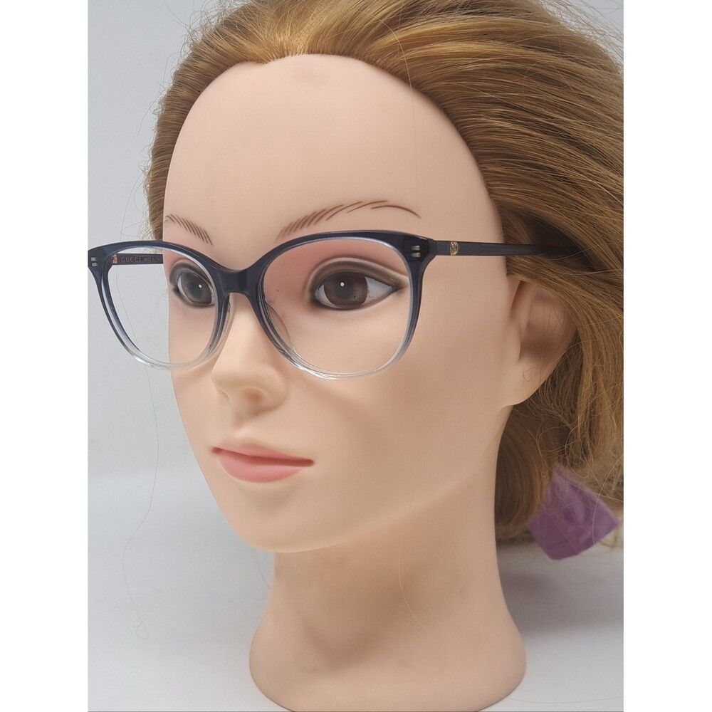 Gucci Gucci Women's Glasses Frames Blue Transparent Oval GG0550O Size ONE SIZE - 1 Thumbnail
