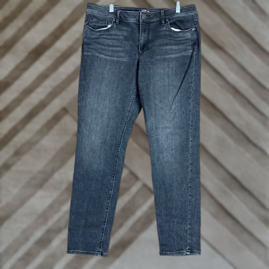 Ann Taylor VINTAGE Ann Taylor LOFT Womens Jeans Black Denim Mid Rise Curvy Skinny Stretch 12/31 Size 24" / US 00 / IT 34 - 1 Thumbnail