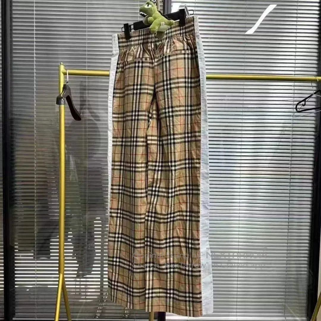 Burberry Burberry White Trim Check Pants. Size 33" - 1 Thumbnail