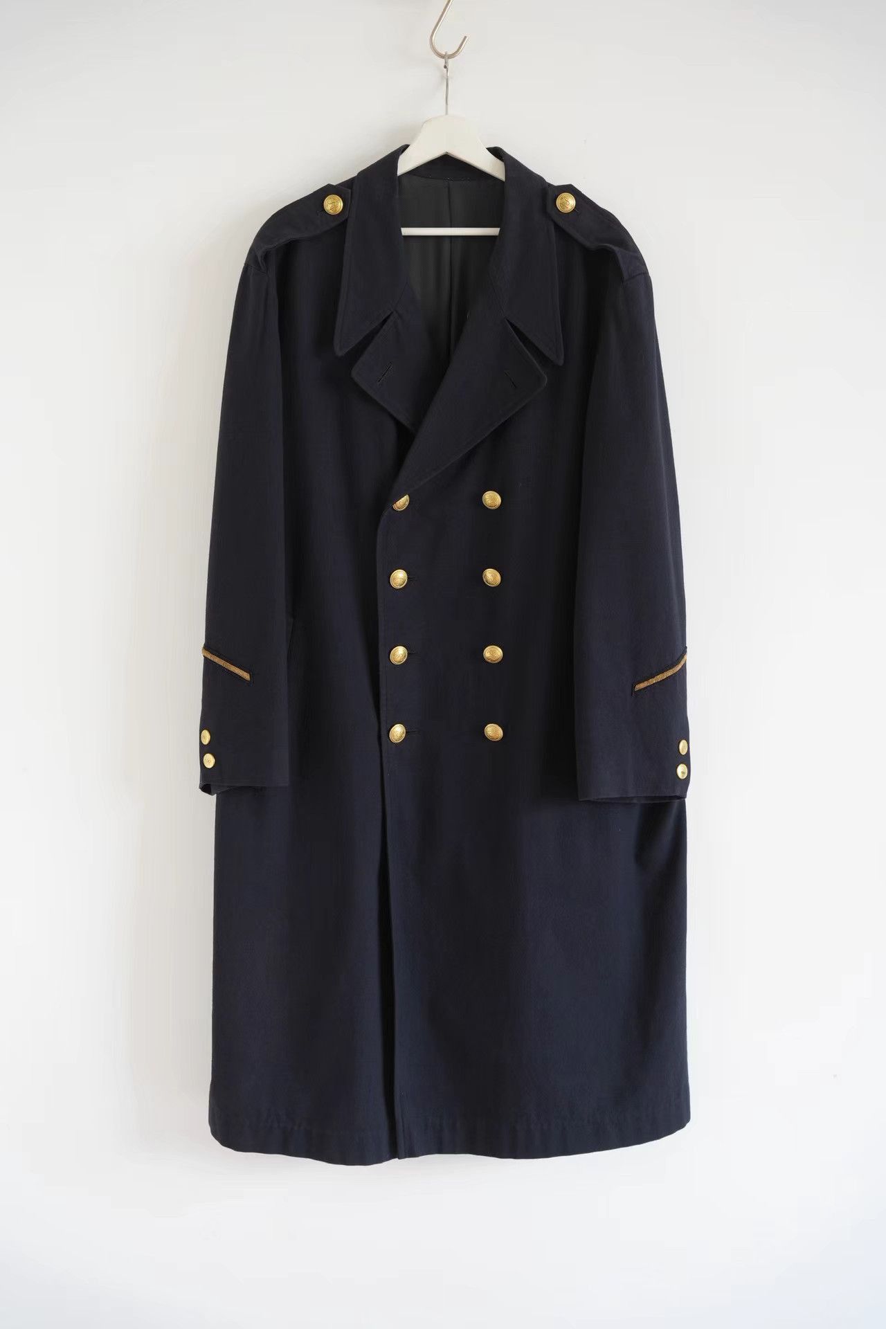 Yohji Yamamoto Blue Military-Style Long Coat Size US L / EU 52-54 / 3 - 1 Thumbnail