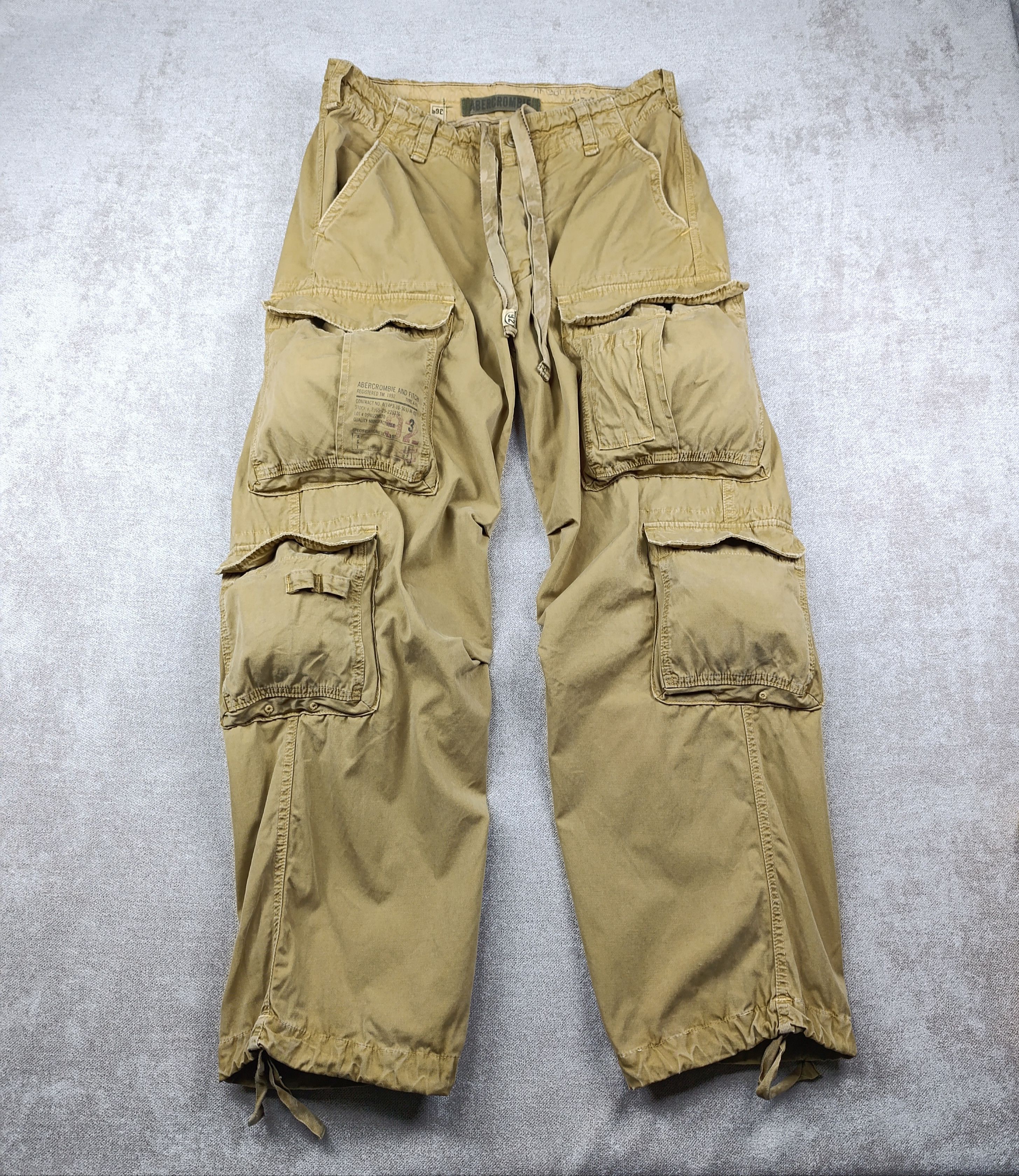 Abercrombie & Fitch ABERCROMBIE & FITCH A6509 PARACHUTE CARGO MULTIPOCKET PANTS Size US 32 / EU 48 - 1 Thumbnail