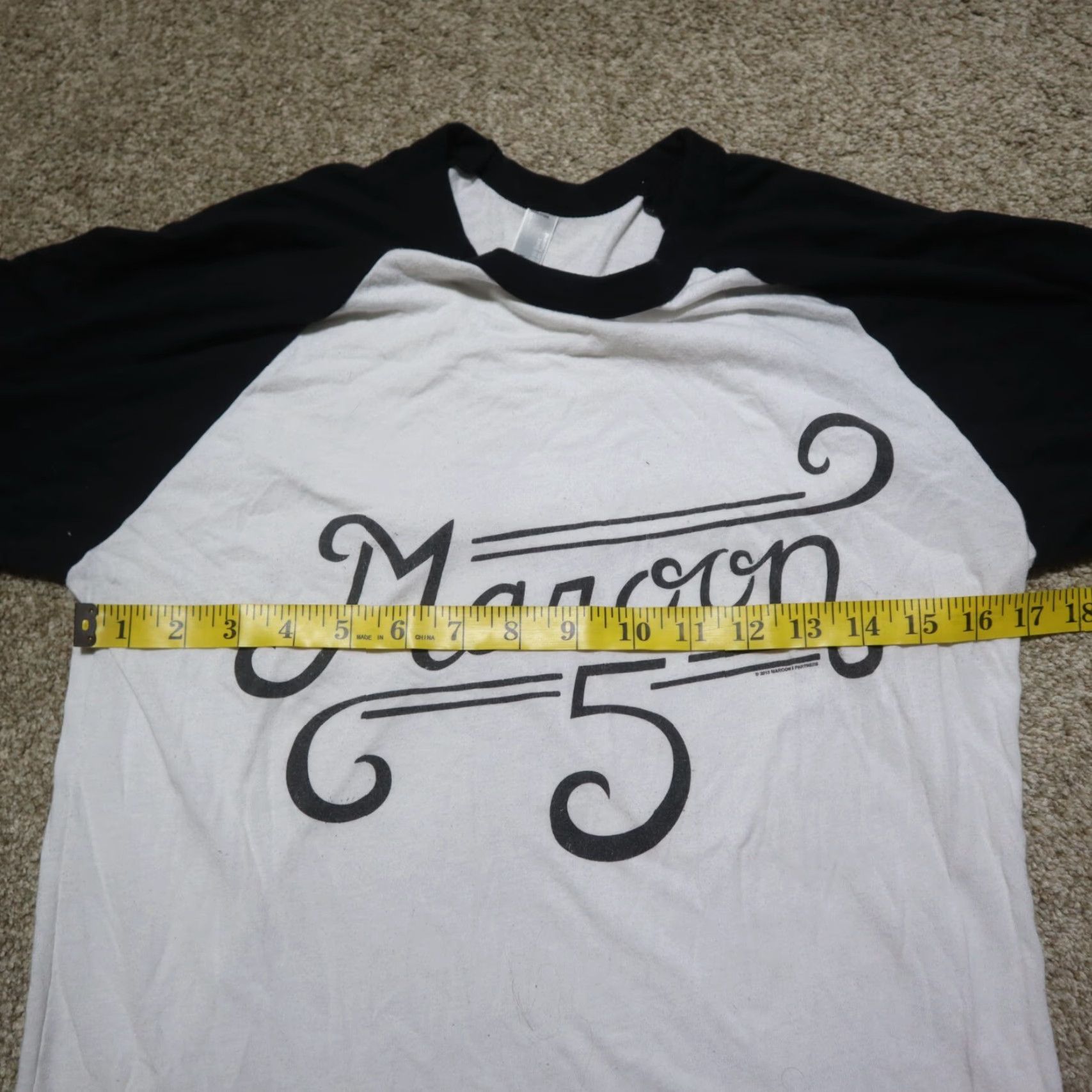 Los Angeles Apparel VINTAGE Maroon 5 Shirt White Long Sleeve Crew Neck Ladies Womens Size M Medium USA Theme Logo Shirt Women Size M / US 6-8 / IT 42-44 - 4 Thumbnail
