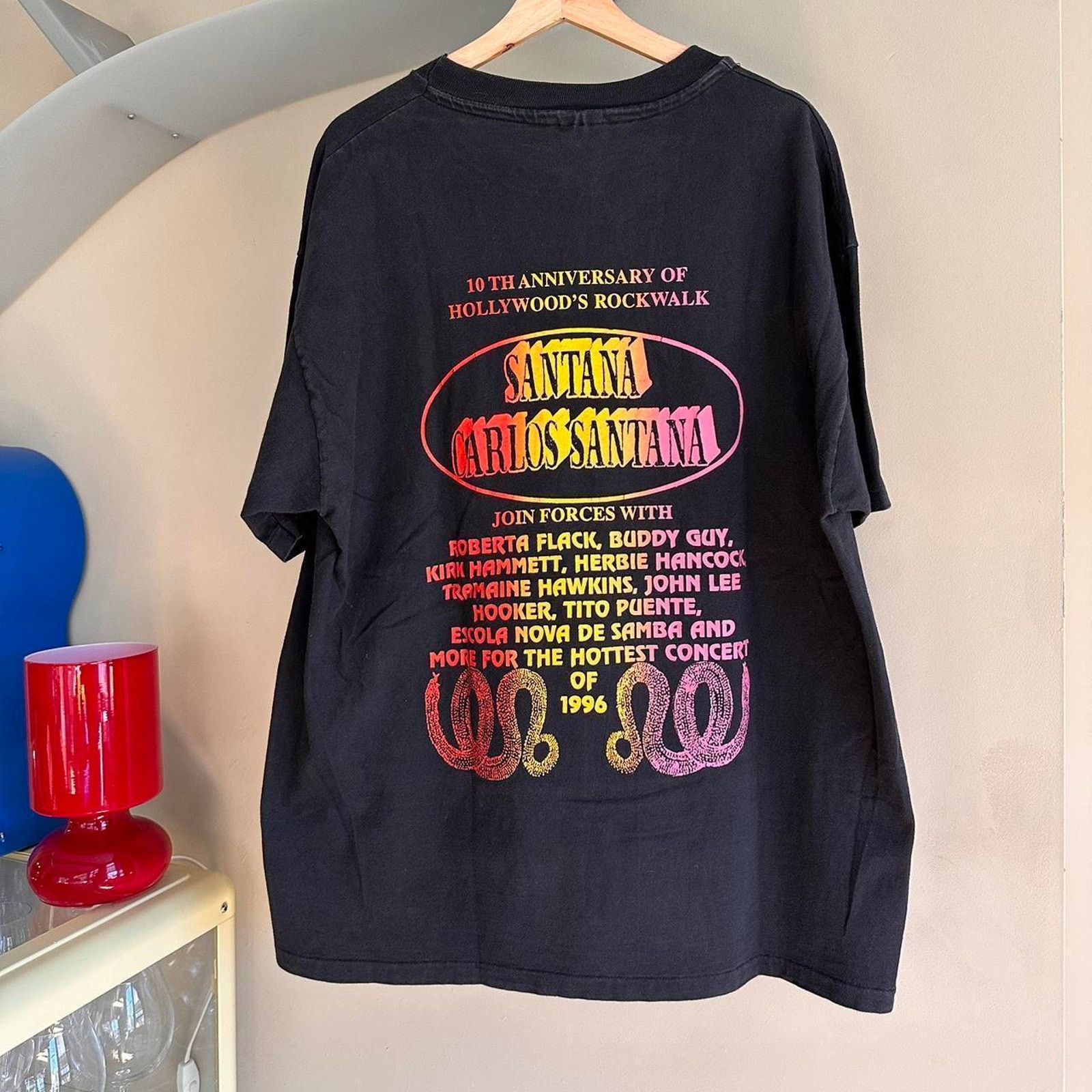 Band Tees × Vintage Vintage 1996 Carlos Santana Band Shirt Size US XL / EU 56 / 4 - 5 Thumbnail